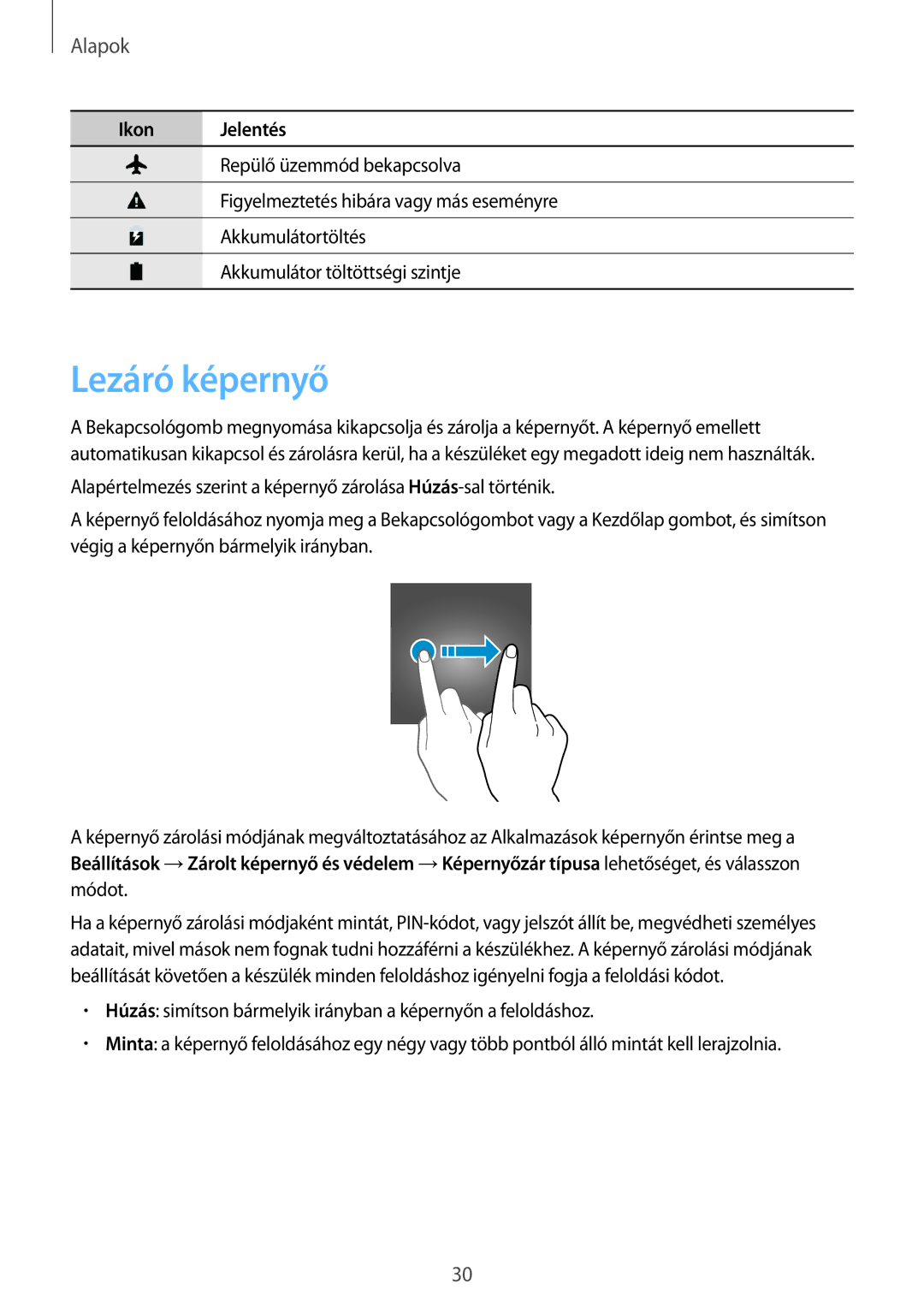 Samsung SM-G390FZKAXEH manual Lezáró képernyő 