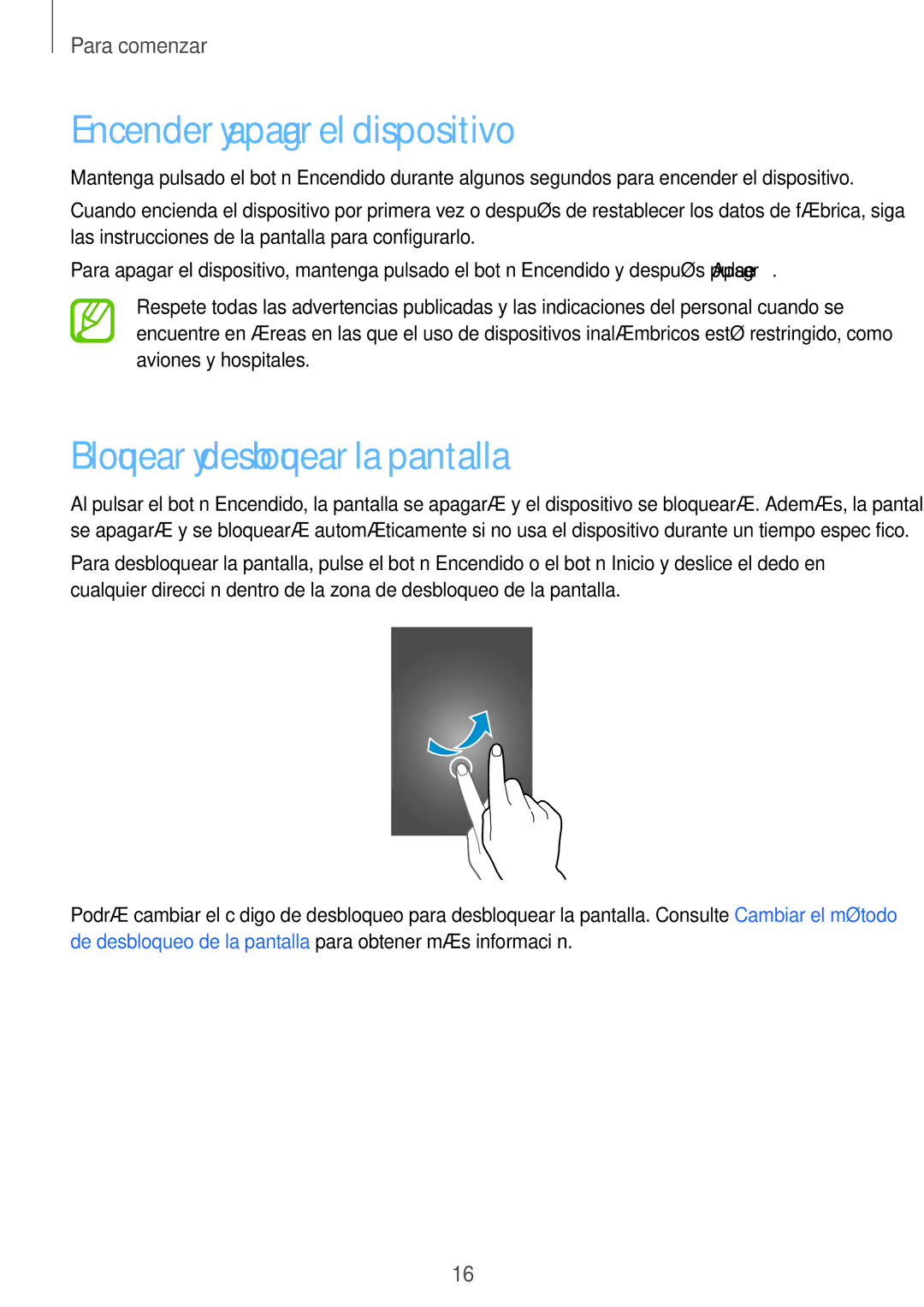 Samsung SM-G530FZDAPHE, SM-G530FZDAXEC, SM-G530FZWAPHE Encender y apagar el dispositivo, Bloquear y desbloquear la pantalla 