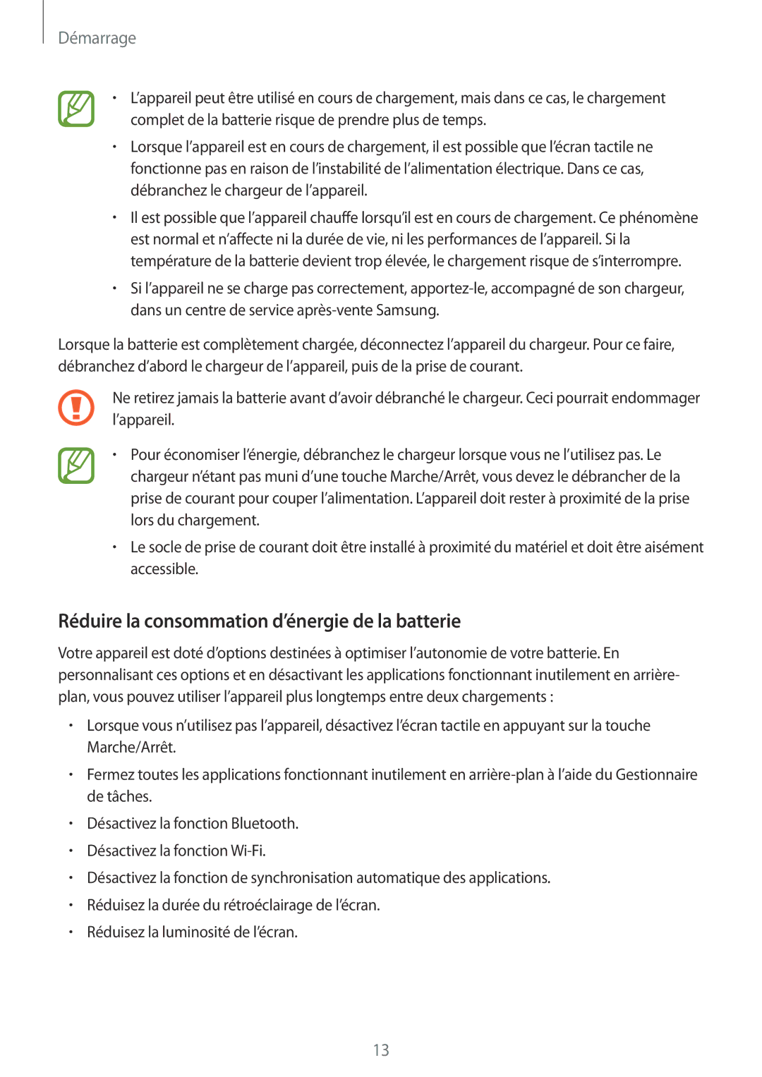 Samsung SM-G530FZAAXEF, SM-G530FZDAXEF, SM-G530FZWAVGF, SM-G530FZAABOG manual Réduire la consommation d’énergie de la batterie 