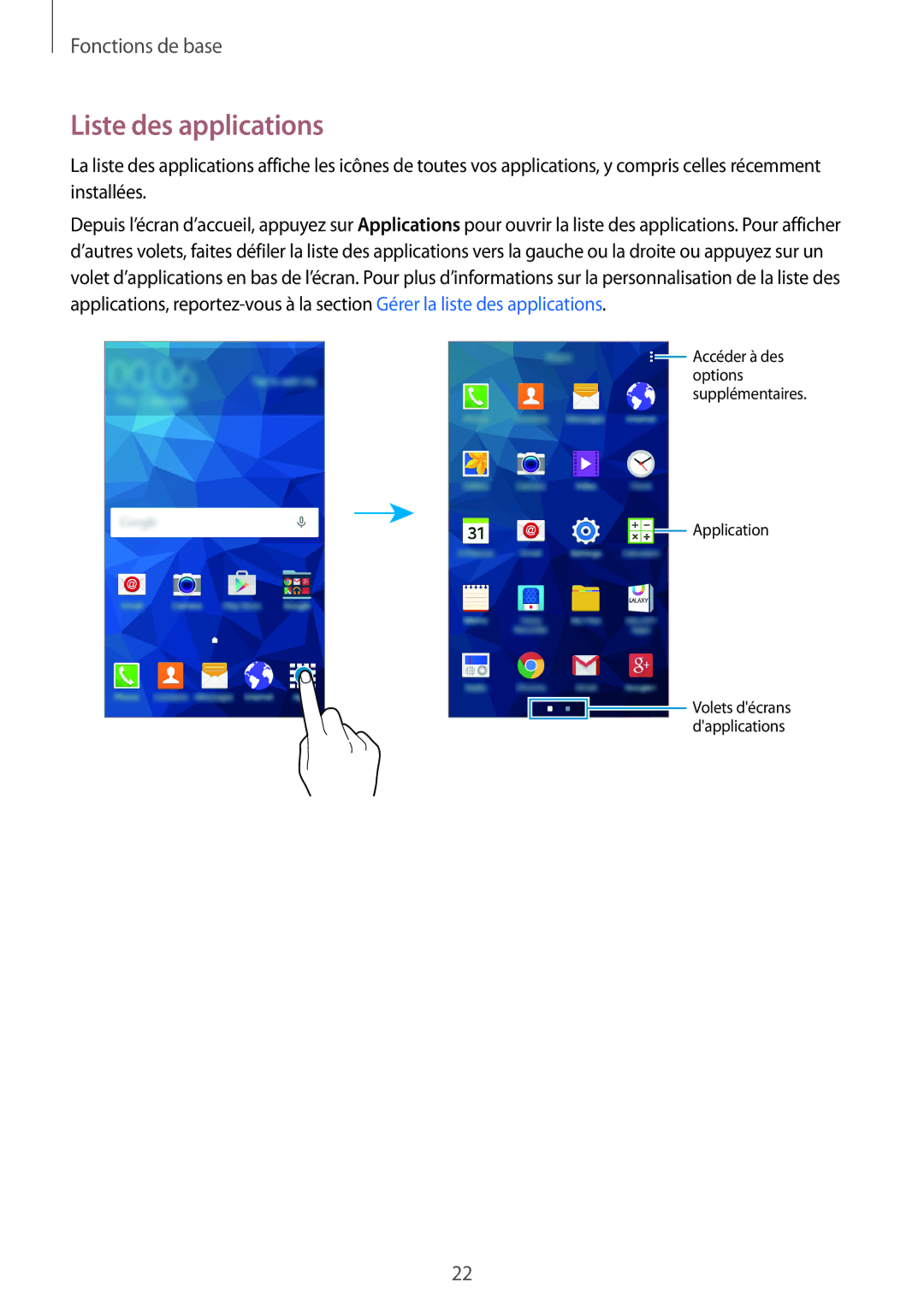 Samsung SM-G530FZDAXEF, SM-G530FZWAVGF, SM-G530FZAAXEF, SM-G530FZAABOG, SM-G530FZWAFTM, SM-G530FZWABOG Liste des applications 