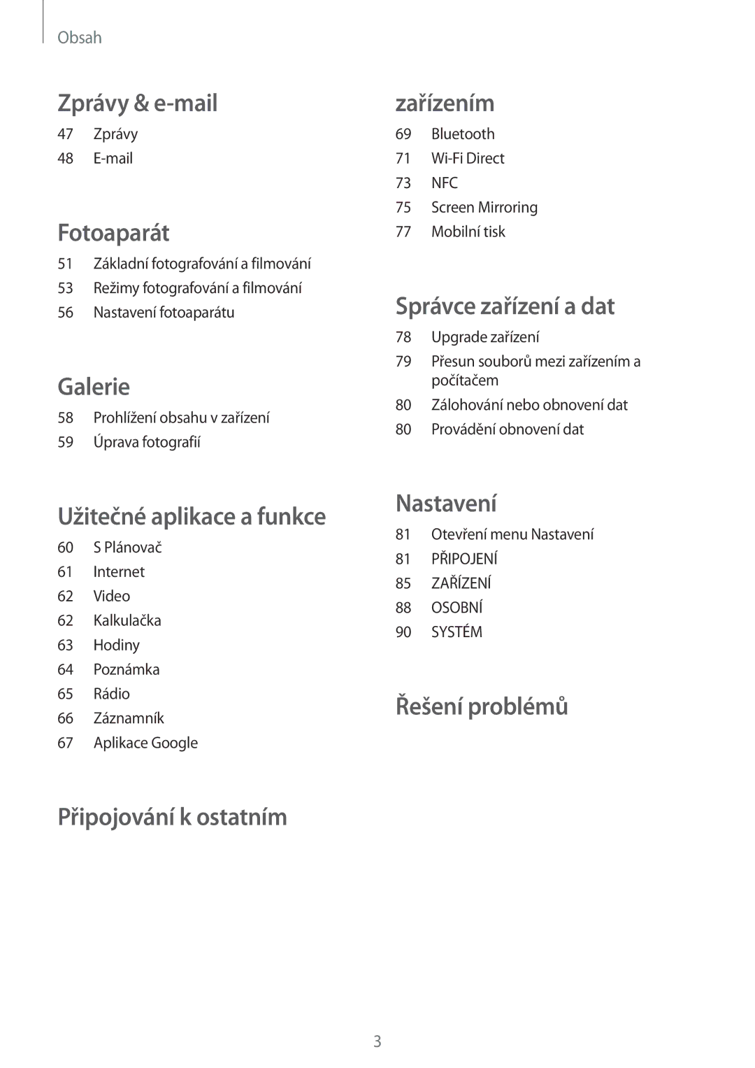 Samsung SM-G530FZAAPRT, SM-G530FZWAPRT, SM-G530FZAAPLS, SM-G530FZWATPL, SM-G530FZAAORX, SM-G530FZWAUPC manual Zprávy & e-mail 