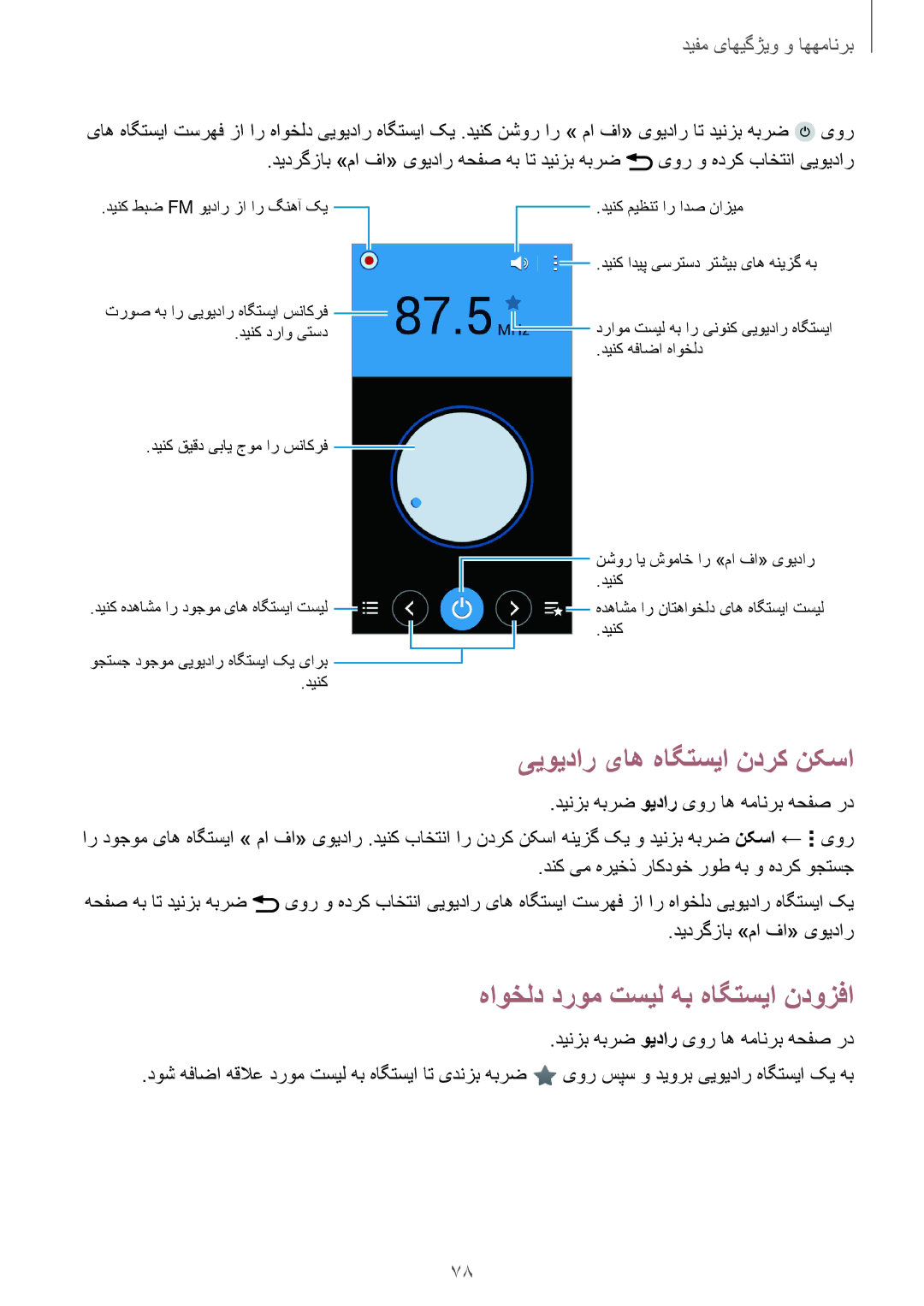 Samsung SM-G530HZADKSA manual ییویدار یاه هاگتسیا ندرک نکسا, هاوخلد دروم تسیل هب هاگتسیا ندوزفا, دیدرگزاب »ما فا« یویدار 