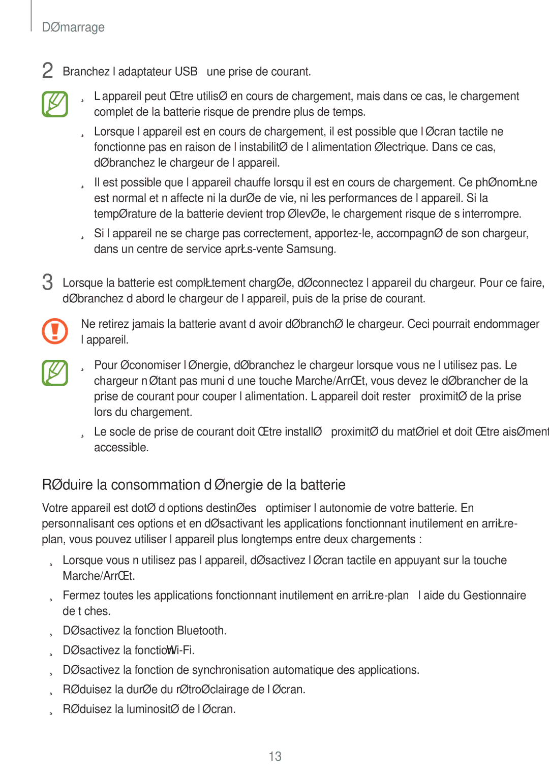 Samsung SM-G531FZWAXEF, SM-G531FZDAXEF, SM-G531FZAAXEF manual Réduire la consommation d’énergie de la batterie 