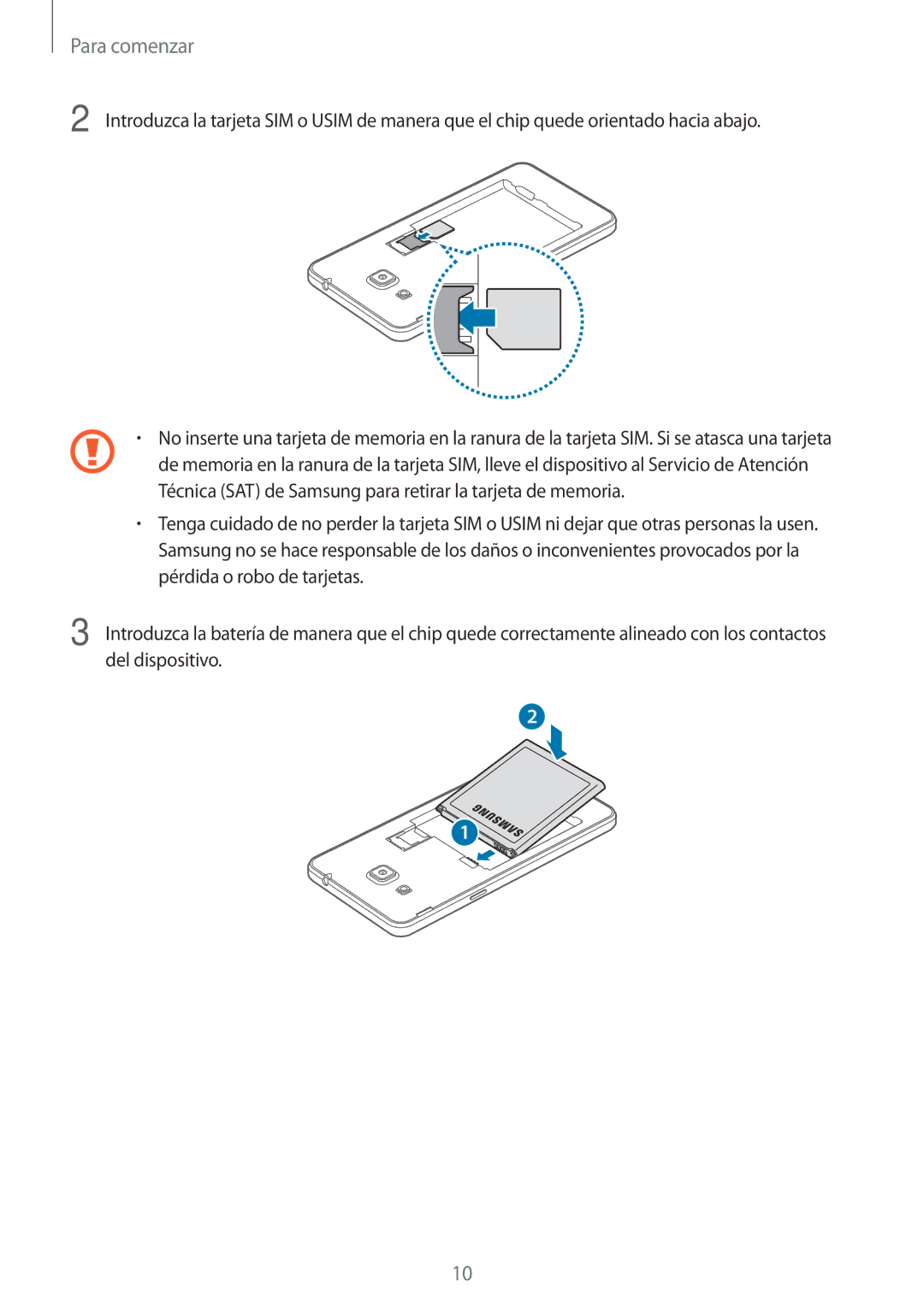 Samsung SM-G531FZWAPHE, SM-G531FZDAPHE manual Para comenzar 