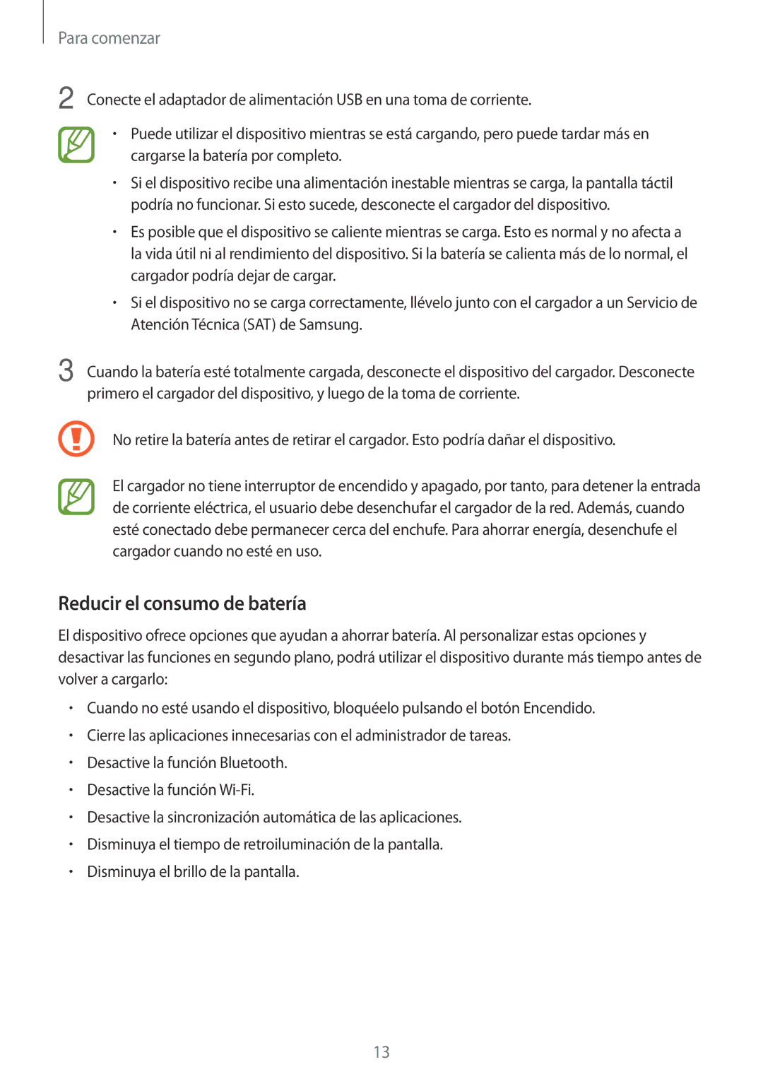 Samsung SM-G531FZDAPHE, SM-G531FZWAPHE manual Reducir el consumo de batería 