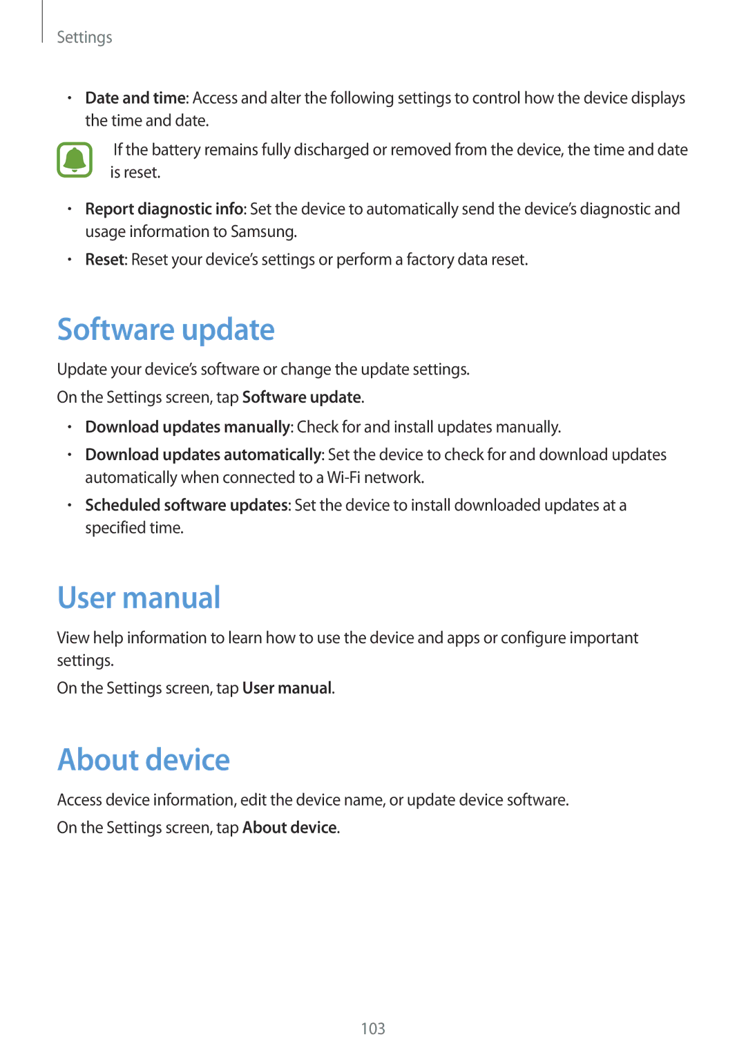 Samsung SM-G532GZDDXXV, SM-G532FZIDKSA, SM-G532FZDDKSA, SM-G532FZSDKSA, SM-G532FZKDKSA manual Software update, About device 