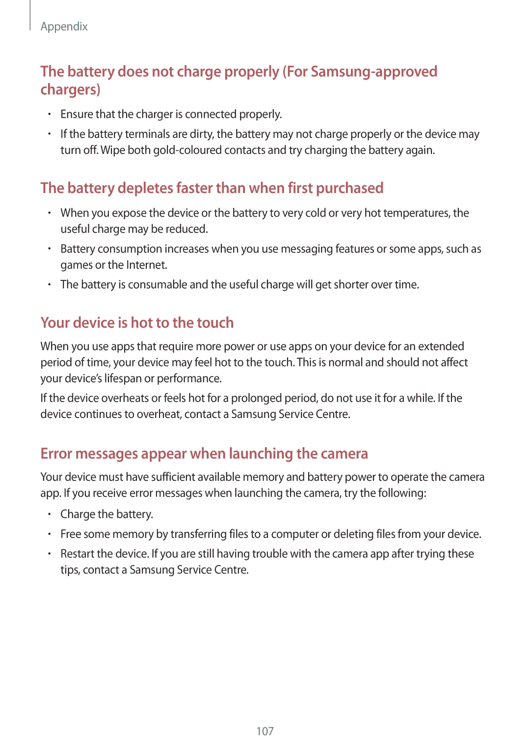 Samsung SM-G532FZDDSER, SM-G532FZIDKSA, SM-G532FZDDKSA, SM-G532FZSDKSA Battery depletes faster than when first purchased 