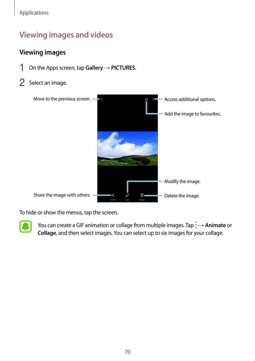 Samsung SM-G532FZKDSER, SM-G532FZIDKSA, SM-G532FZDDKSA, SM-G532FZSDKSA, SM-G532FZKDKSA manual Viewing images and videos 