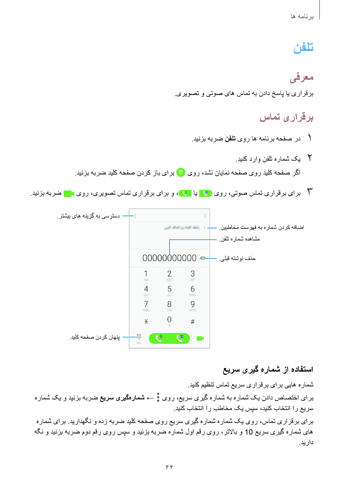 Samsung SM-G532FZIDKSA, SM-G532FZDDKSA, SM-G532FZSDKSA, SM-G532FZKDKSA manual نفلت, سامت یرارقرب, عیرس یریگ هرامش زا هدافتسا 