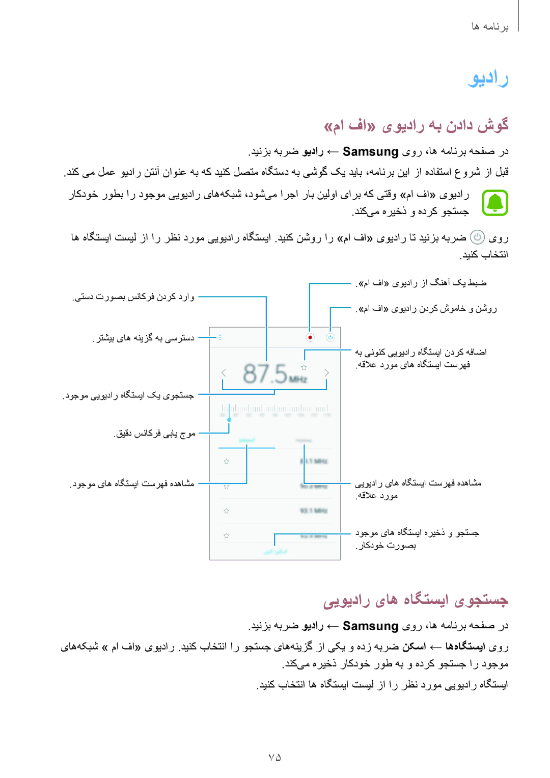 Samsung SM-G532FZKDKSA, SM-G532FZIDKSA, SM-G532FZDDKSA manual ويدار, »ما فا« یویدار هب نداد شوگ, ییویدار یاه هاگتسیا یوجتسج 