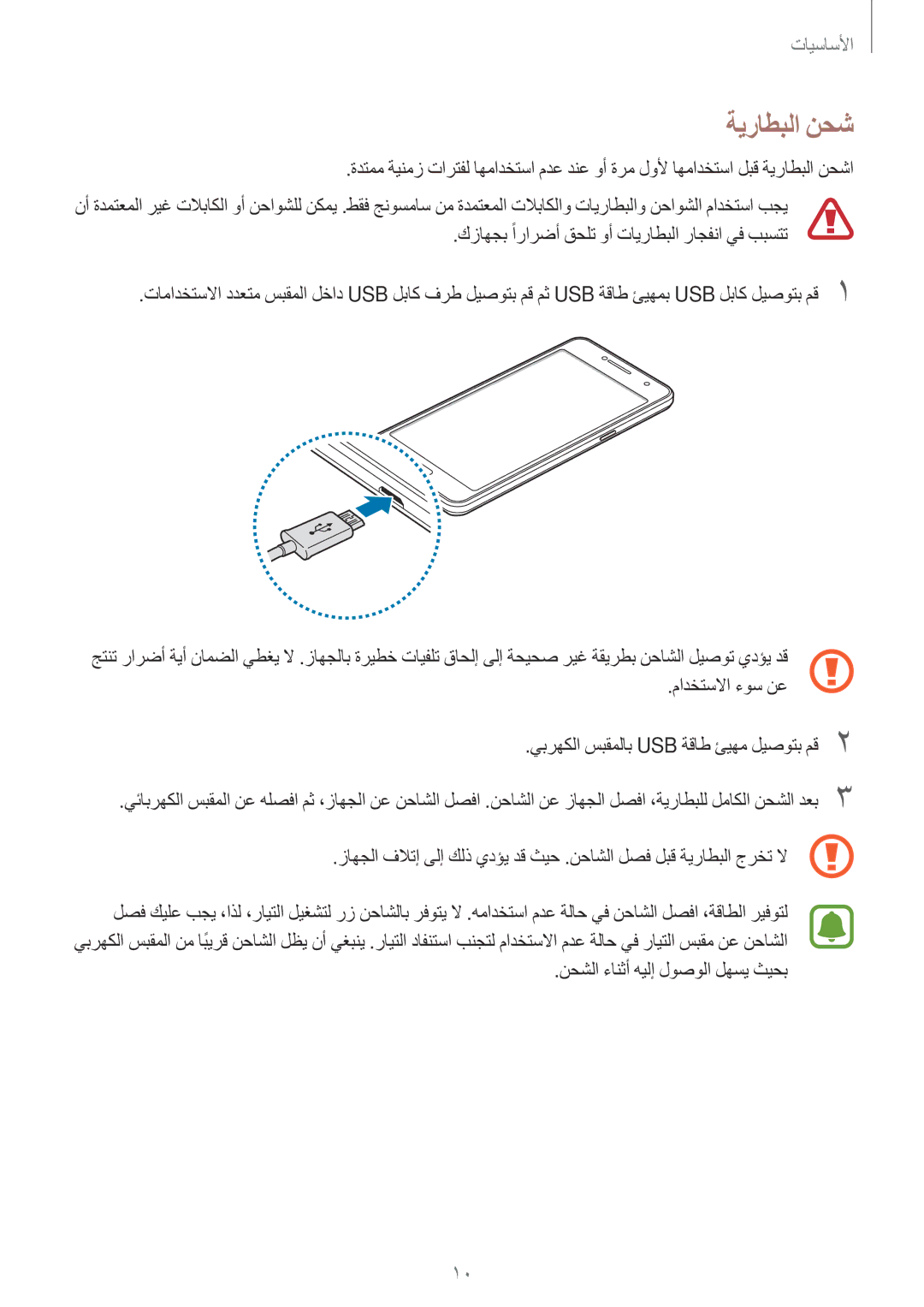 Samsung SM-G532FZSDKSA, SM-G532FZIDKSA, SM-G532FZDDKSA, SM-G532FZKDKSA manual ةيراطبلا نحش 