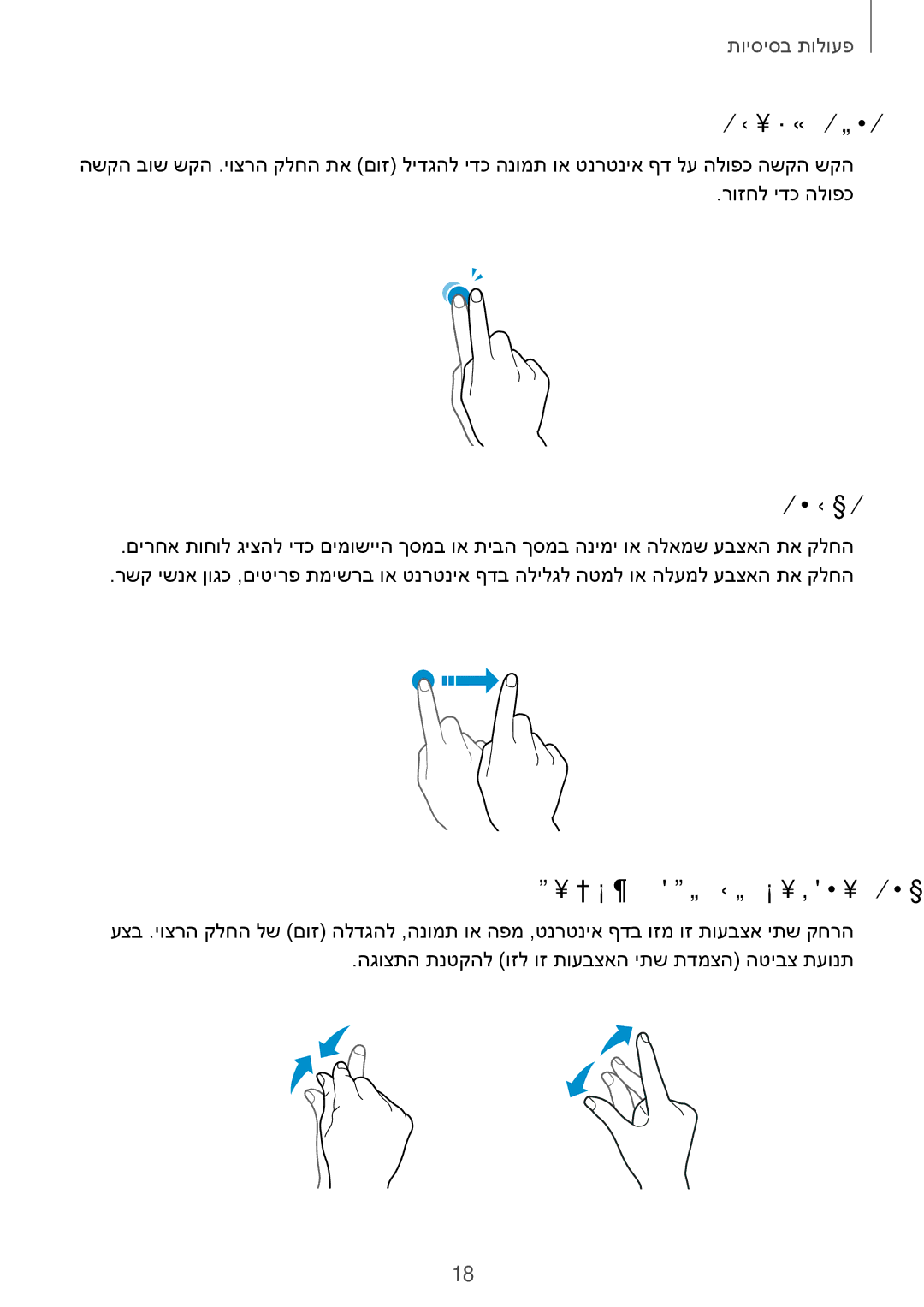 Samsung SM-G532FZKAILO manual הלופכ השקה, הקלחה, תועבצא יתש לש בוריקו הקחרה 