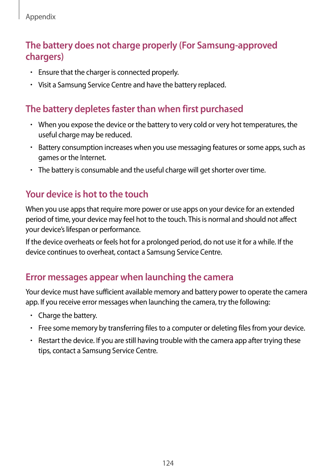 Samsung SM-G610FZDDKSA, SM-G570FZDDKSA, SM-G570FZKDKSA, SM-G610FZKDKSA Battery depletes faster than when first purchased 