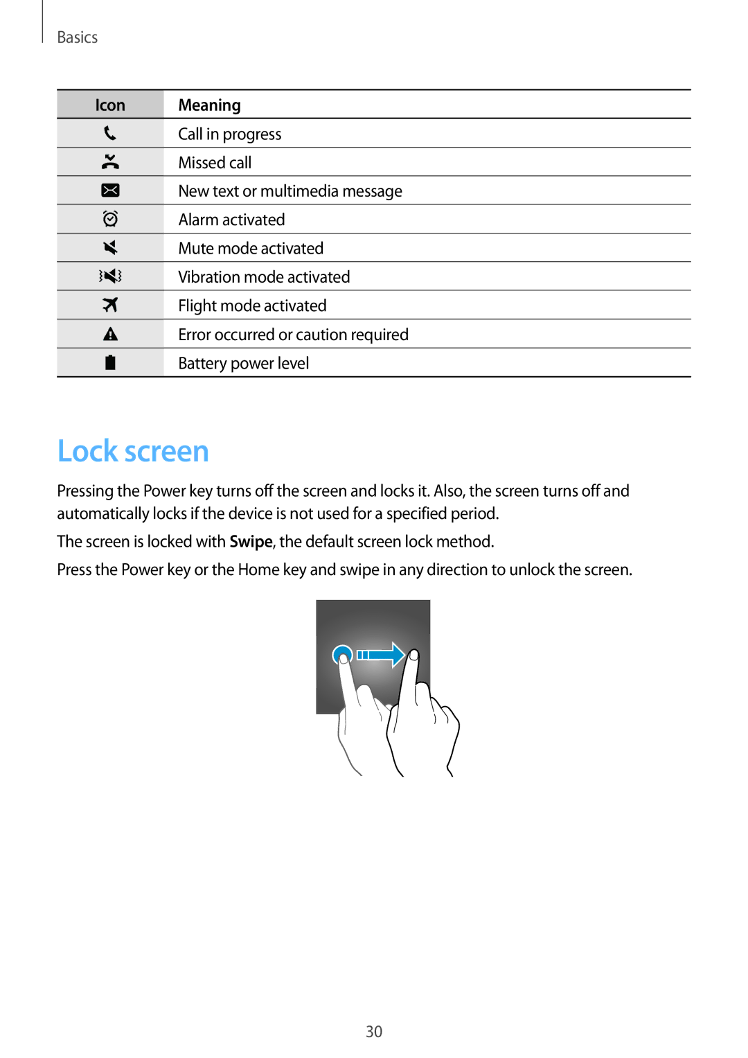 Samsung SM-G570FZKAILO, SM-G570FZDDKSA, SM-G570FZKDKSA, SM-G610FZKDKSA, SM-G610FZKGKSA, SM-G610FZDGKSA manual Lock screen 