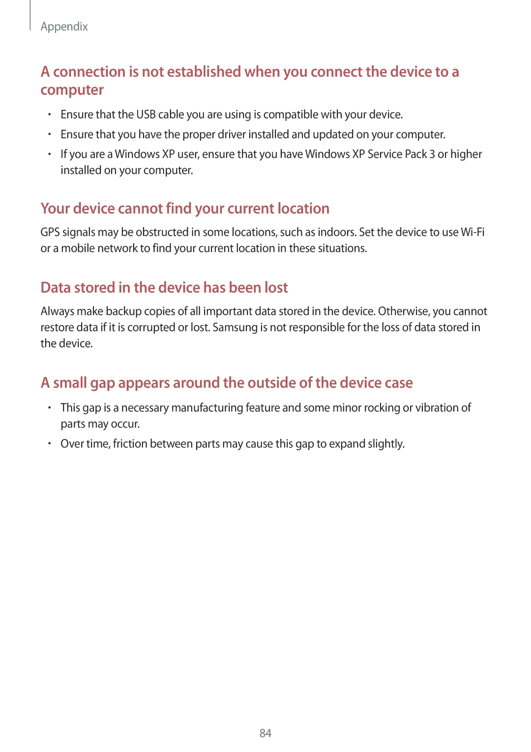 Samsung SM-G600FZKDXEV manual Your device cannot find your current location 