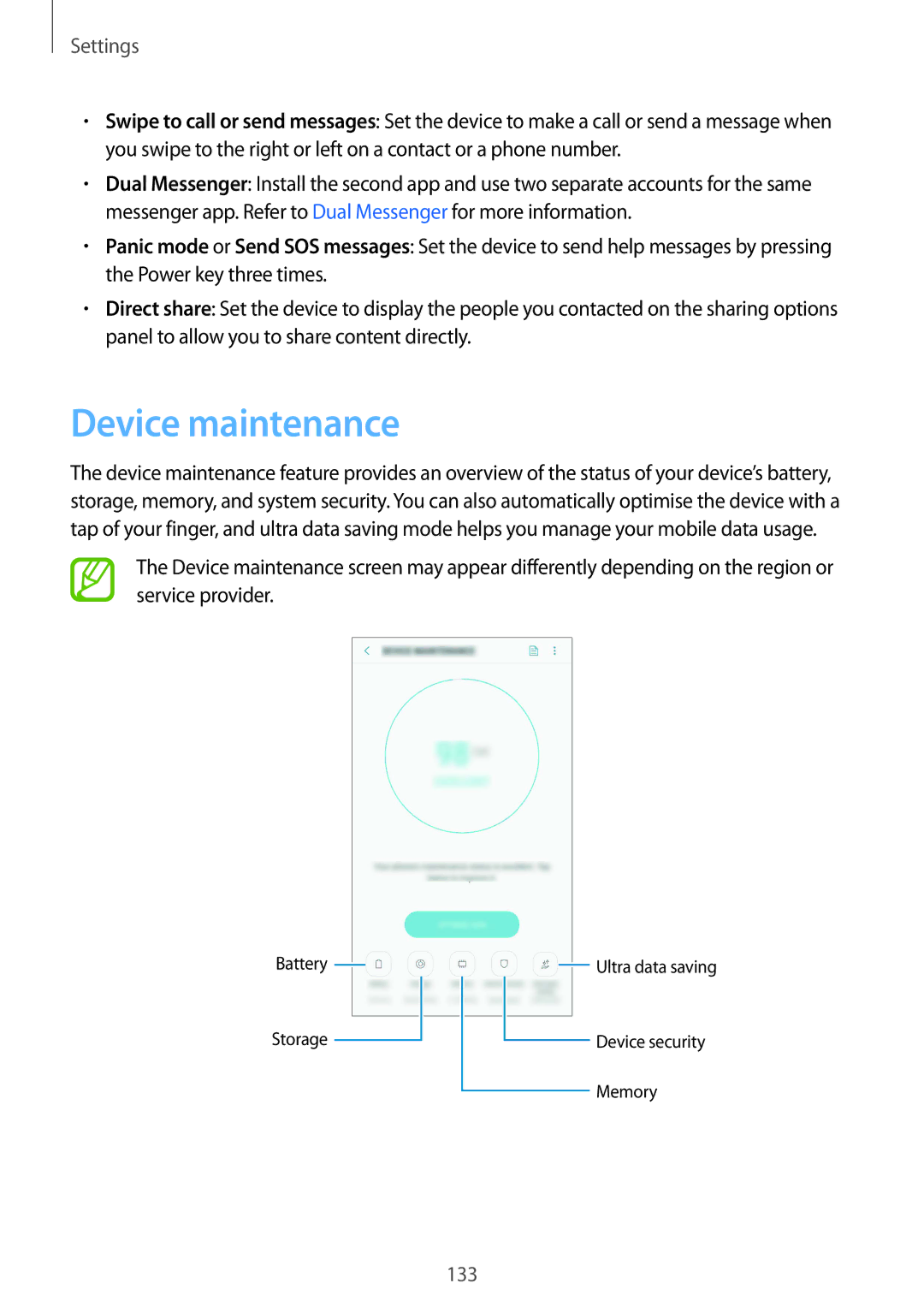 Samsung SM-G611FZKDKSA, SM-G611FZDDKSA manual Device maintenance 