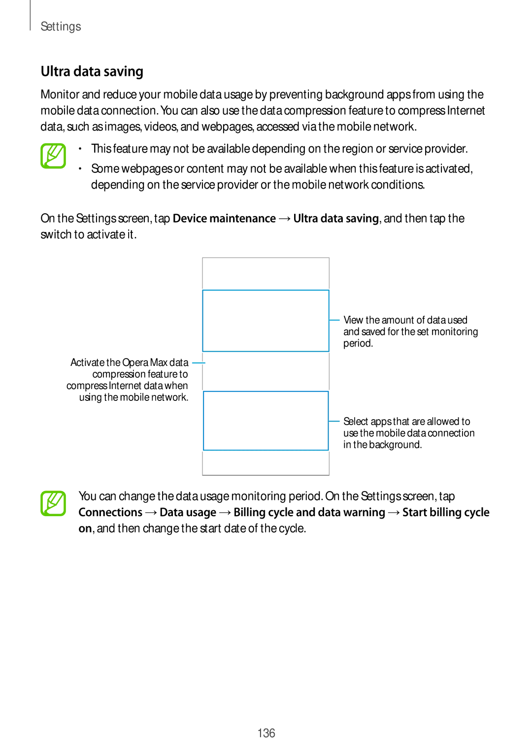 Samsung SM-G611FZDDKSA, SM-G611FZKDKSA manual Ultra data saving 