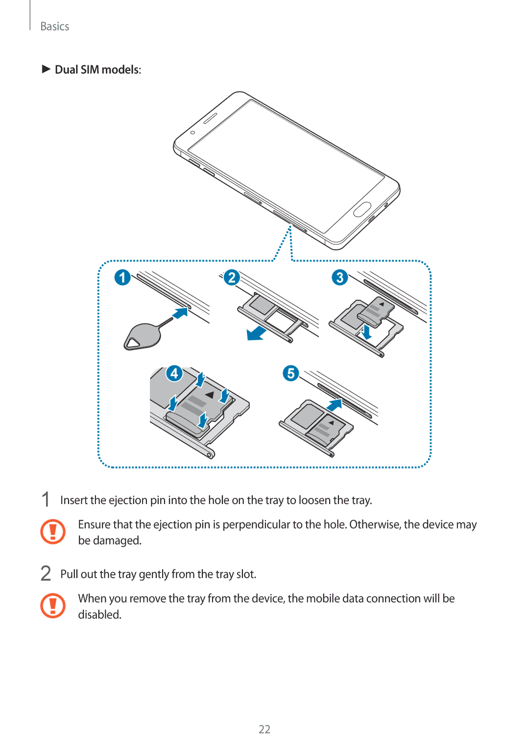 Samsung SM-G611FZDDKSA, SM-G611FZKDKSA manual Dual SIM models, Be damaged, Disabled 