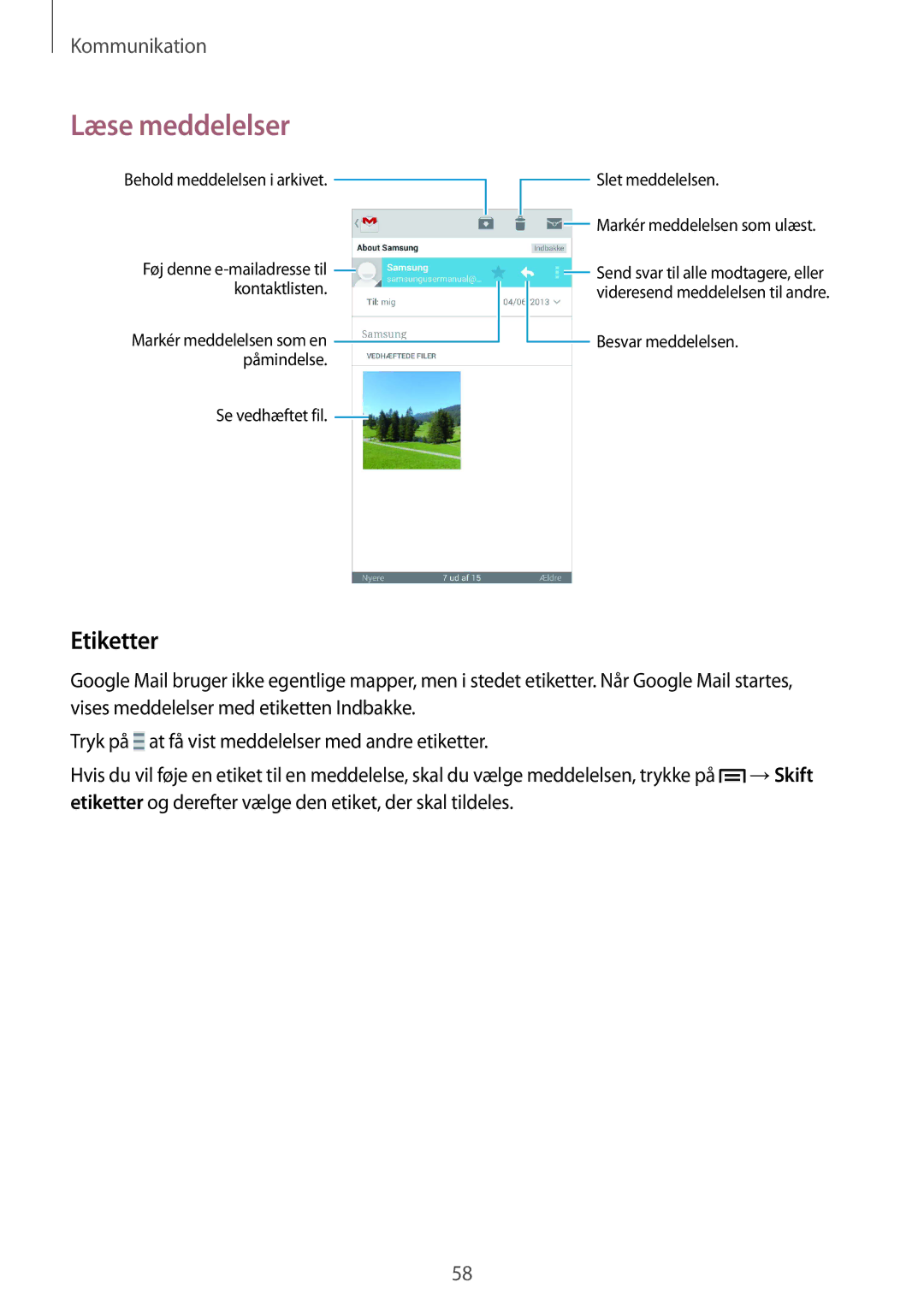 Samsung SM-G7105ZWANEE, SM-G7105ZBANEE, SM-G7105ZKANEE, SM-G7105ZIANEE manual Etiketter 