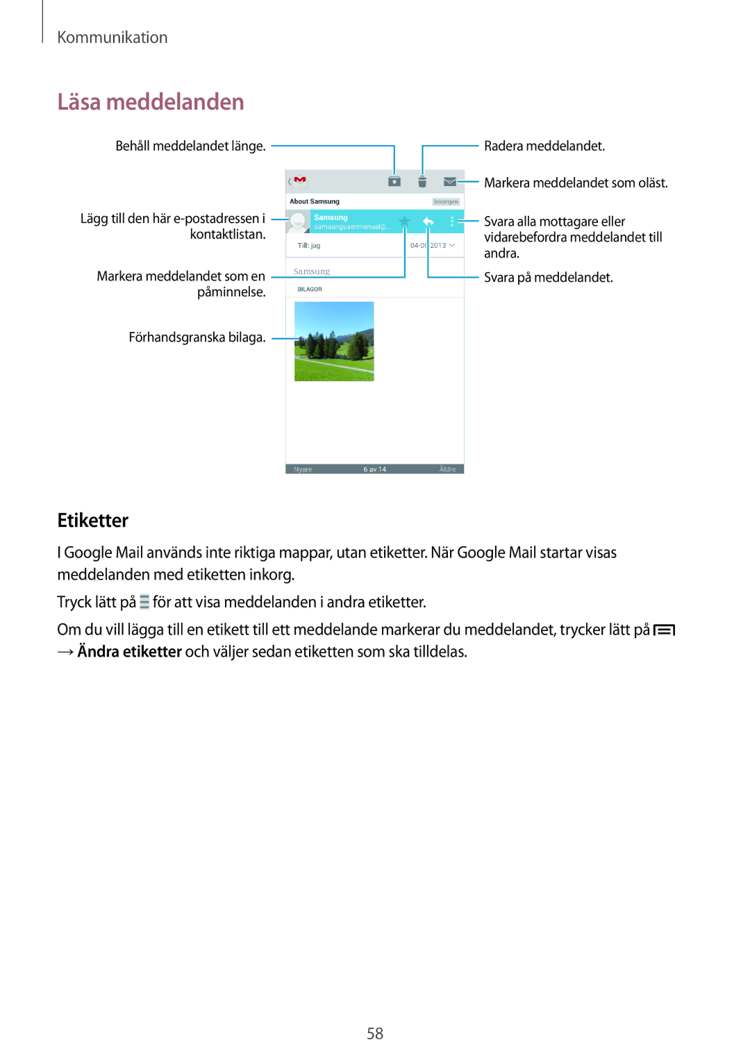 Samsung SM-G7105ZWANEE, SM-G7105ZBANEE, SM-G7105ZKANEE, SM-G7105ZIANEE manual Etiketter 