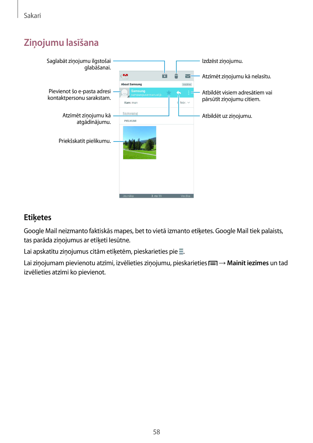 Samsung SM-G7105ZWASEB, SM-G7105ZKASEB manual Etiķetes 