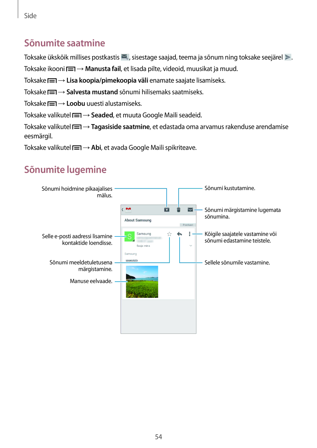 Samsung SM-G7105ZWASEB, SM-G7105ZKASEB manual Sõnumi hoidmine pikaajalises Mälus 