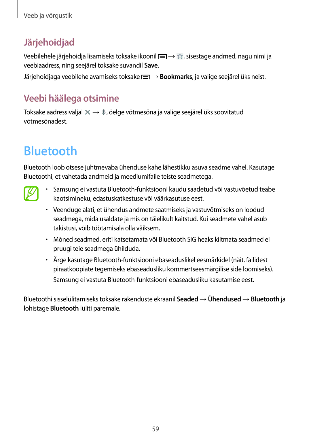 Samsung SM-G7105ZKASEB, SM-G7105ZWASEB manual Bluetooth 