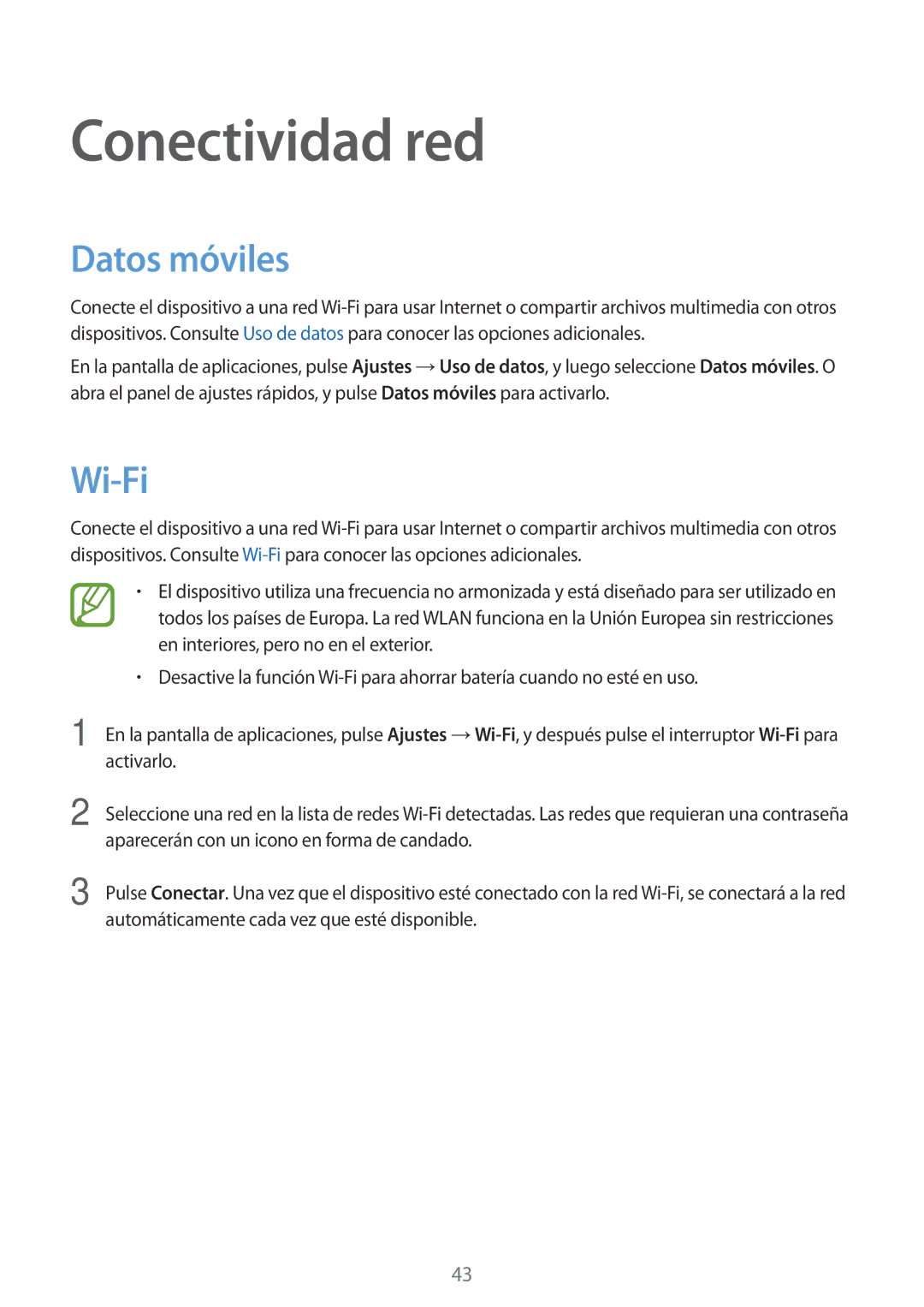 Samsung SM-G800FZBADBT, SM-G800FZKADBT, SM-G800FZKAXEF, SM-G800FZWAITV, SM-G800FZDAROM Conectividad red, Datos móviles, Wi-Fi 