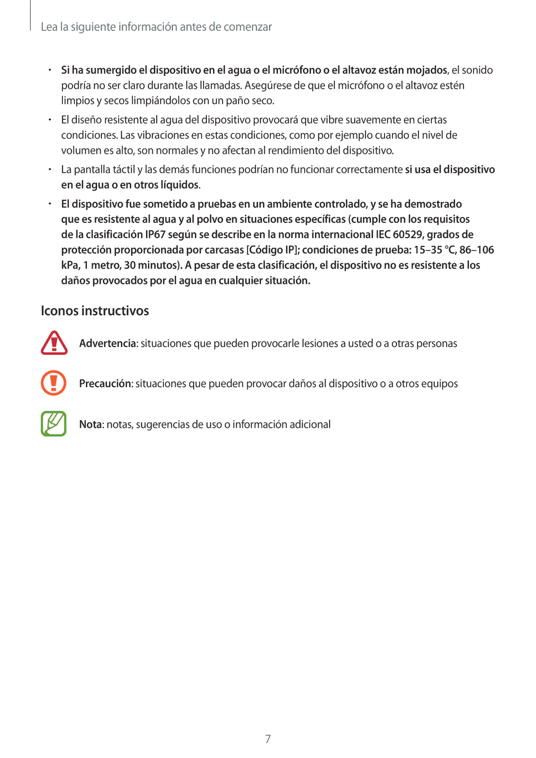 Samsung SM-G800FZKAITV, SM-G800FZKADBT, SM-G800FZBADBT, SM-G800FZKAXEF, SM-G800FZWAITV, SM-G800FZDAROM Iconos instructivos 