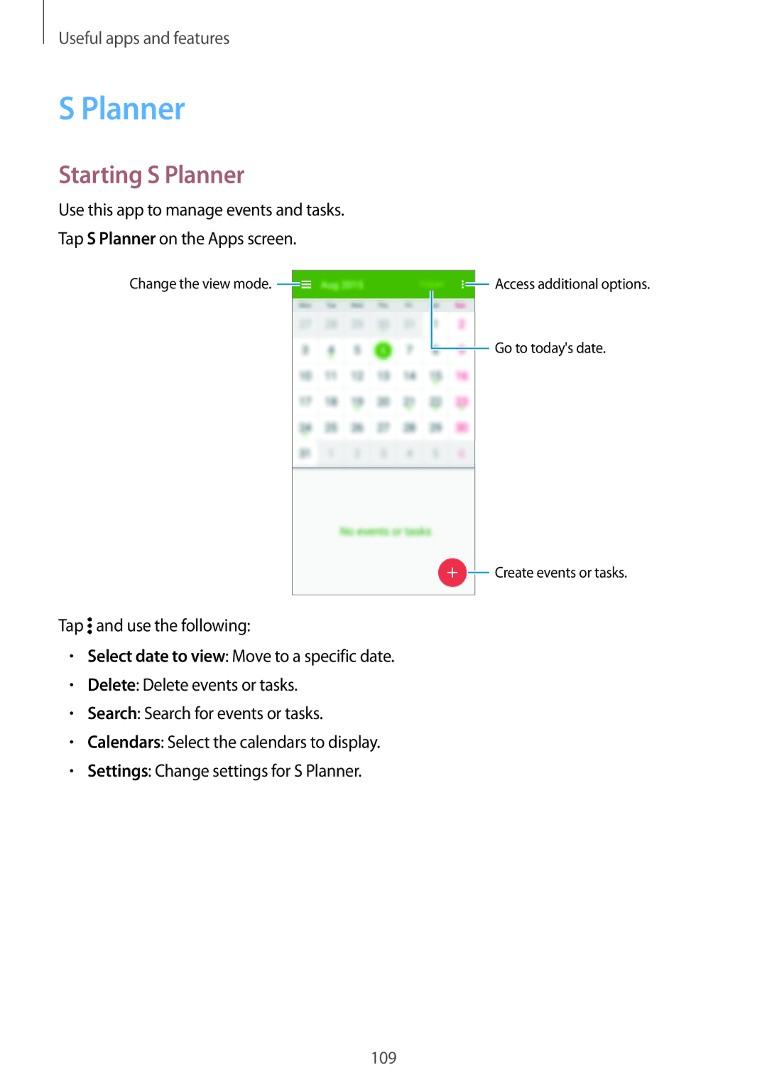 Samsung SM2G800FZWATMZ, SM-G800FZWADBT, SM-G800FZDADBT, SM-G800FZKADBT, SM-G800FZBADBT, SM-G800FZKASFR Starting S Planner 