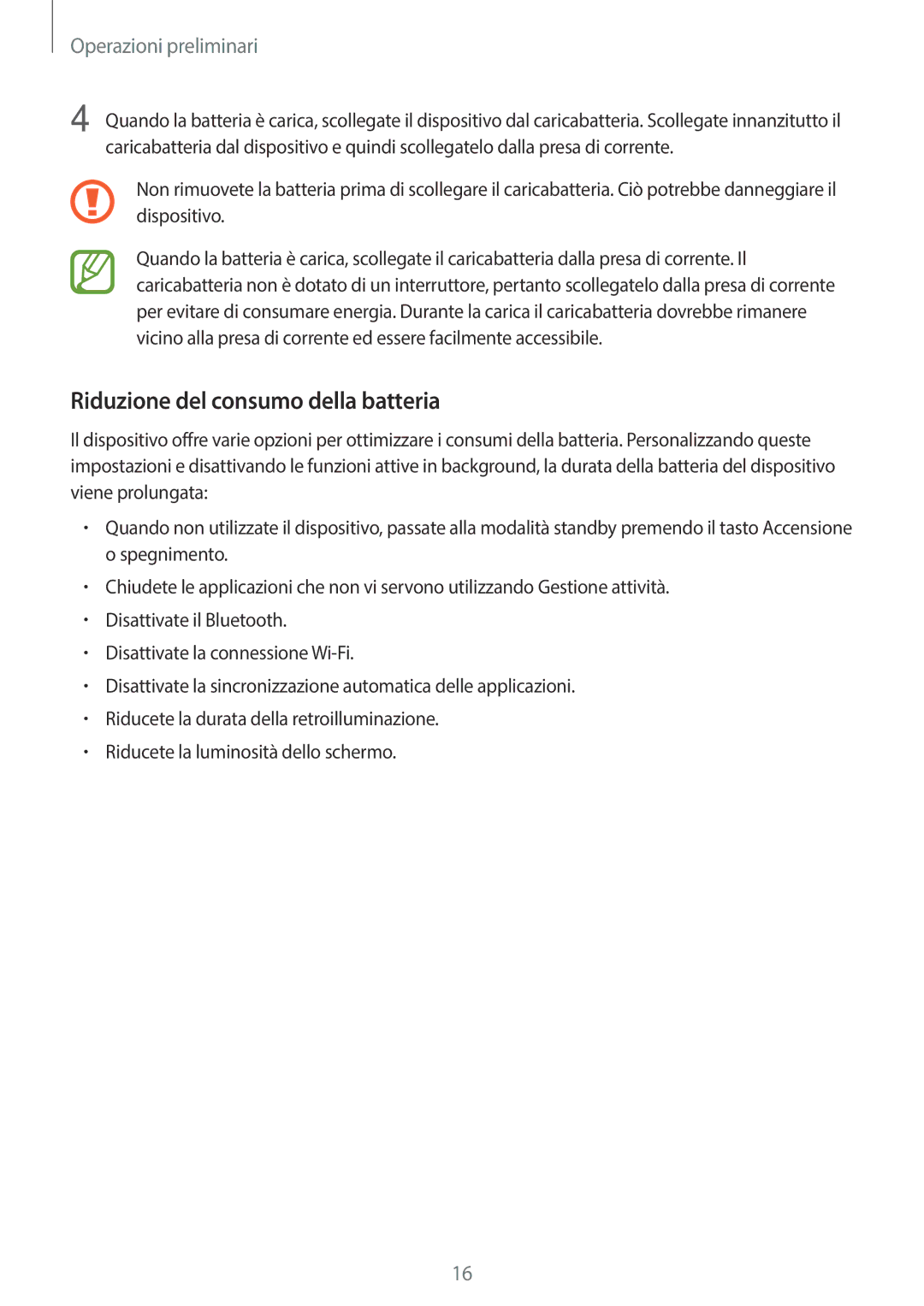 Samsung SM-G800FZBAAUT, SM-G800FZWADBT, SM-G800FZDADBT, SM-G800FZKADBT, SM-G800FZBADBT Riduzione del consumo della batteria 