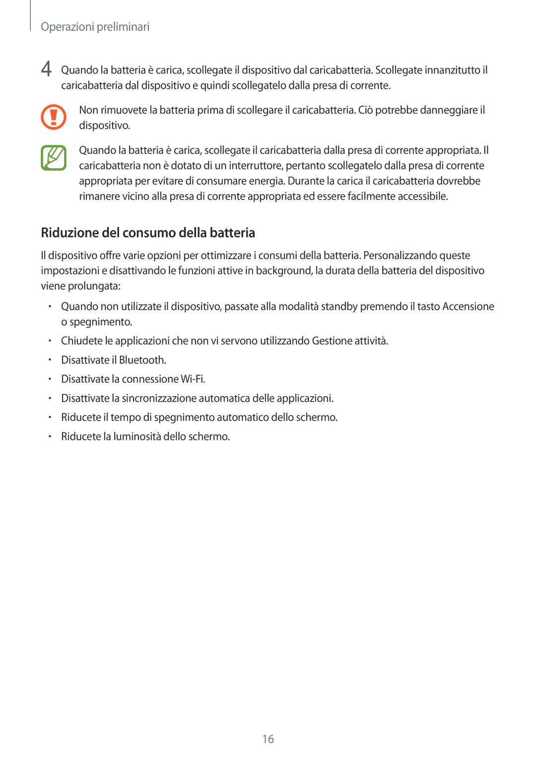 Samsung SM-G800FZBAAUT, SM-G800FZWADBT, SM-G800FZDADBT, SM-G800FZKADBT, SM-G800FZBADBT Riduzione del consumo della batteria 