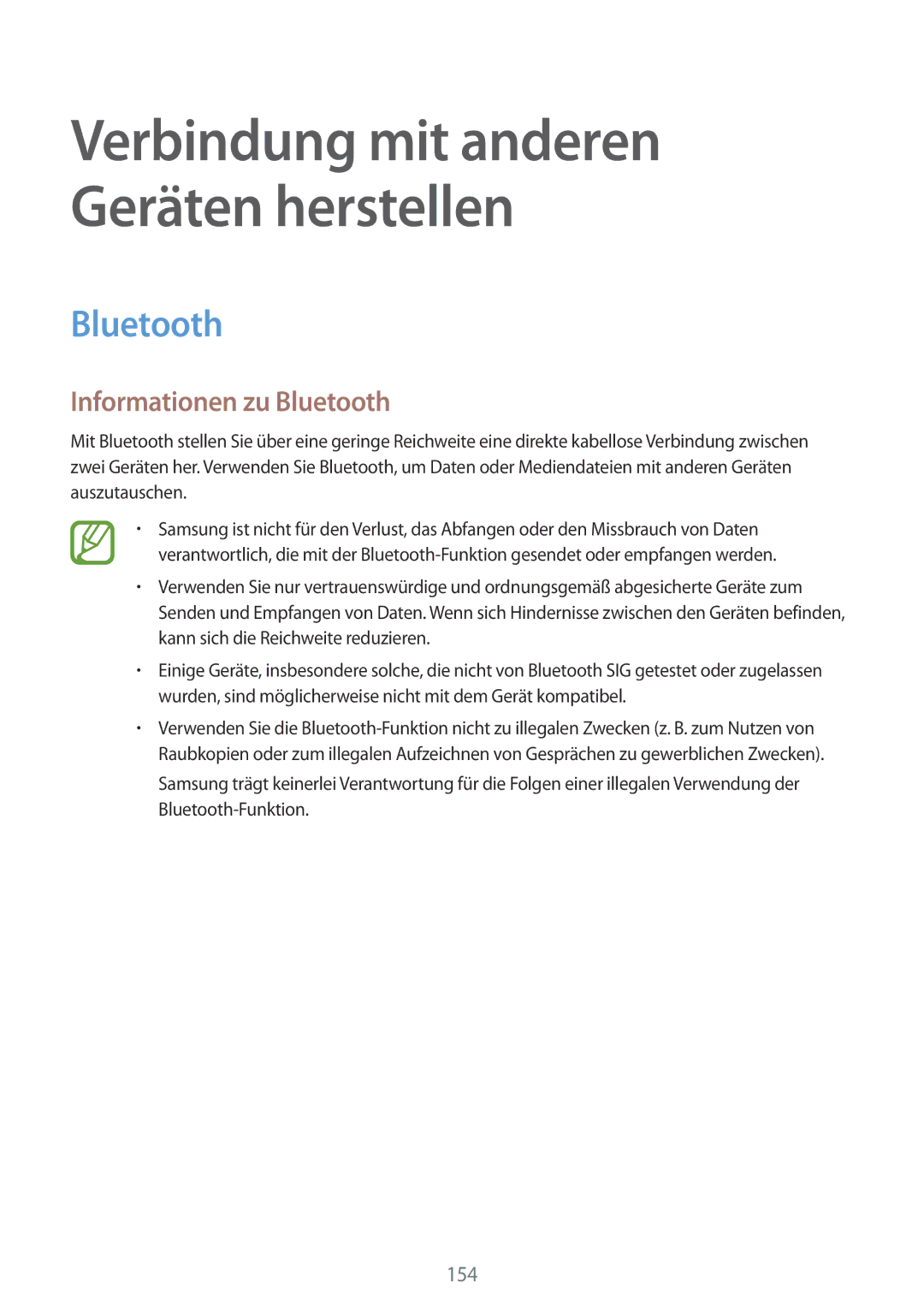 Samsung SM-G800FZKADBT, SM-G800FZWADBT, SM-G800FZDADBT, SM-G800FZBADBT manual Informationen zu Bluetooth 