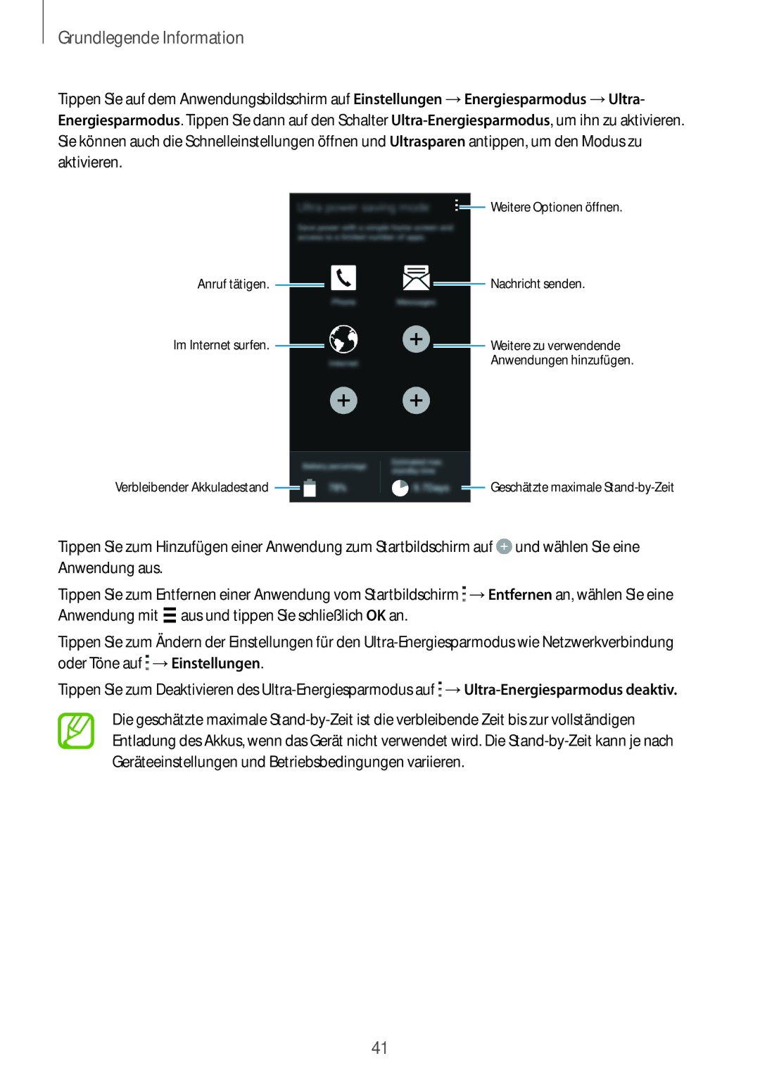 Samsung SM-G800FZDADBT, SM-G800FZWADBT, SM-G800FZKADBT manual Weitere Optionen öffnen Anruf tätigen Nachricht senden 