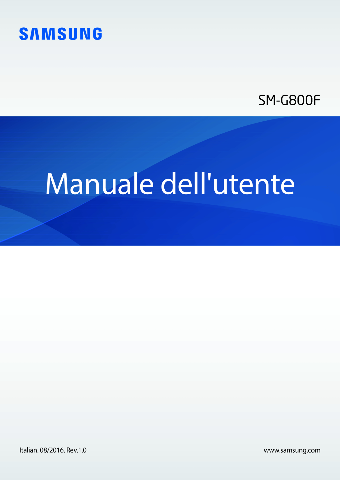 Samsung SM-G800FZDADBT, SM-G800FZWADBT, SM-G800FZKADBT, SM-G800FZBADBT, SM-G800FZKAXEF manual Manuale dellutente 