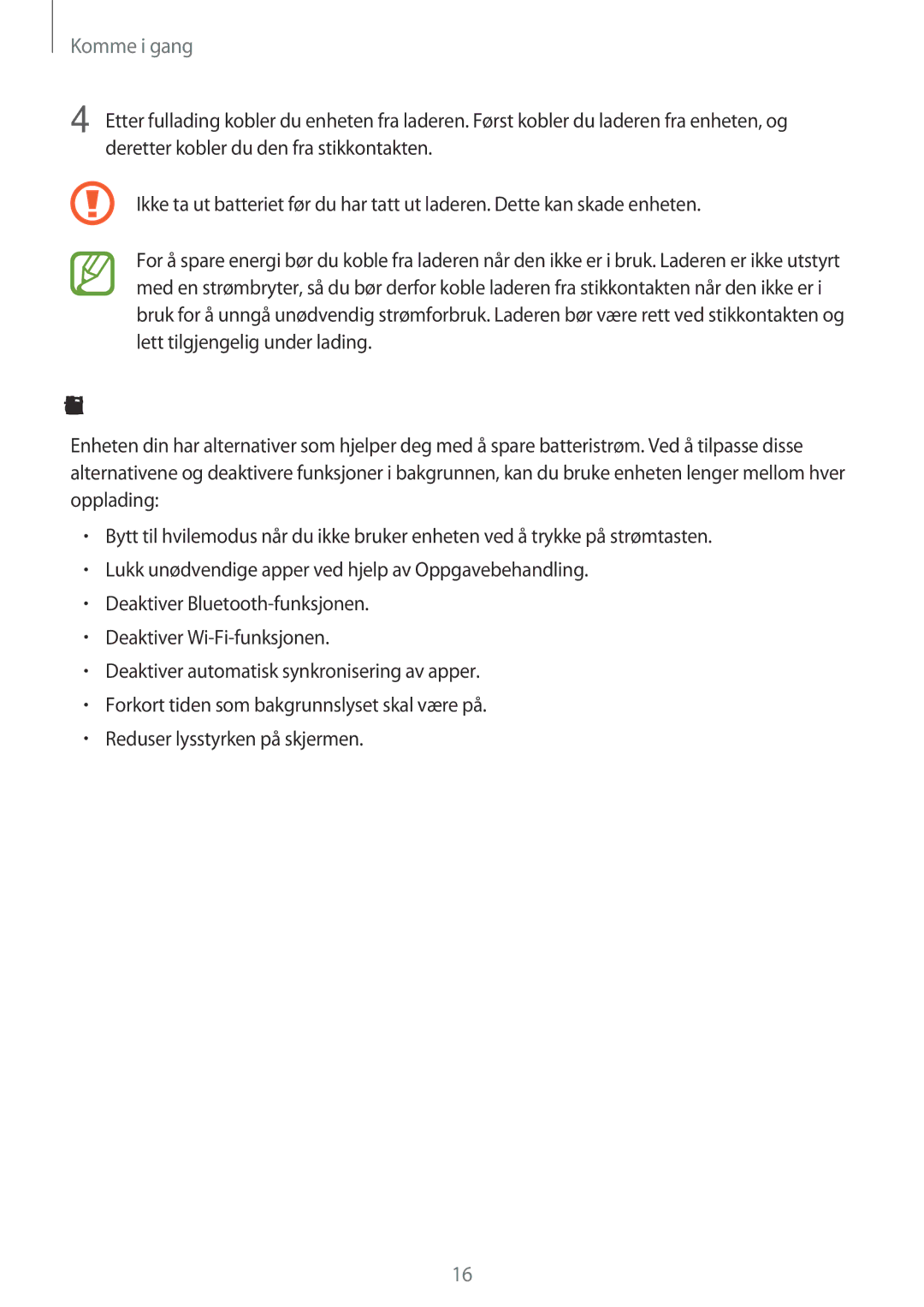 Samsung CG-G800FZKRNEE, SM-G800FZWANEE, SM-G800FZDANEE, SM-G800FZKANEE, SM-G800FZBANEE manual Redusere batteriforbruket 