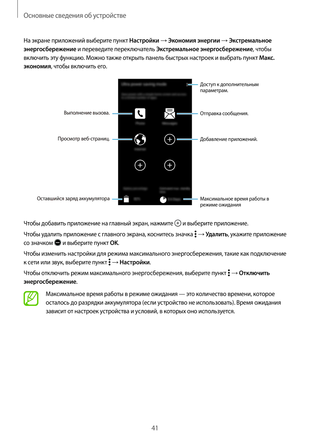 Samsung SM-G800FZKASEB, SM-G800FZWASEB, SM-G800FZBASEB, SM-G800FZDASEB, SM-G800FZBASER Энергосбережение, Oтправка сообщения 