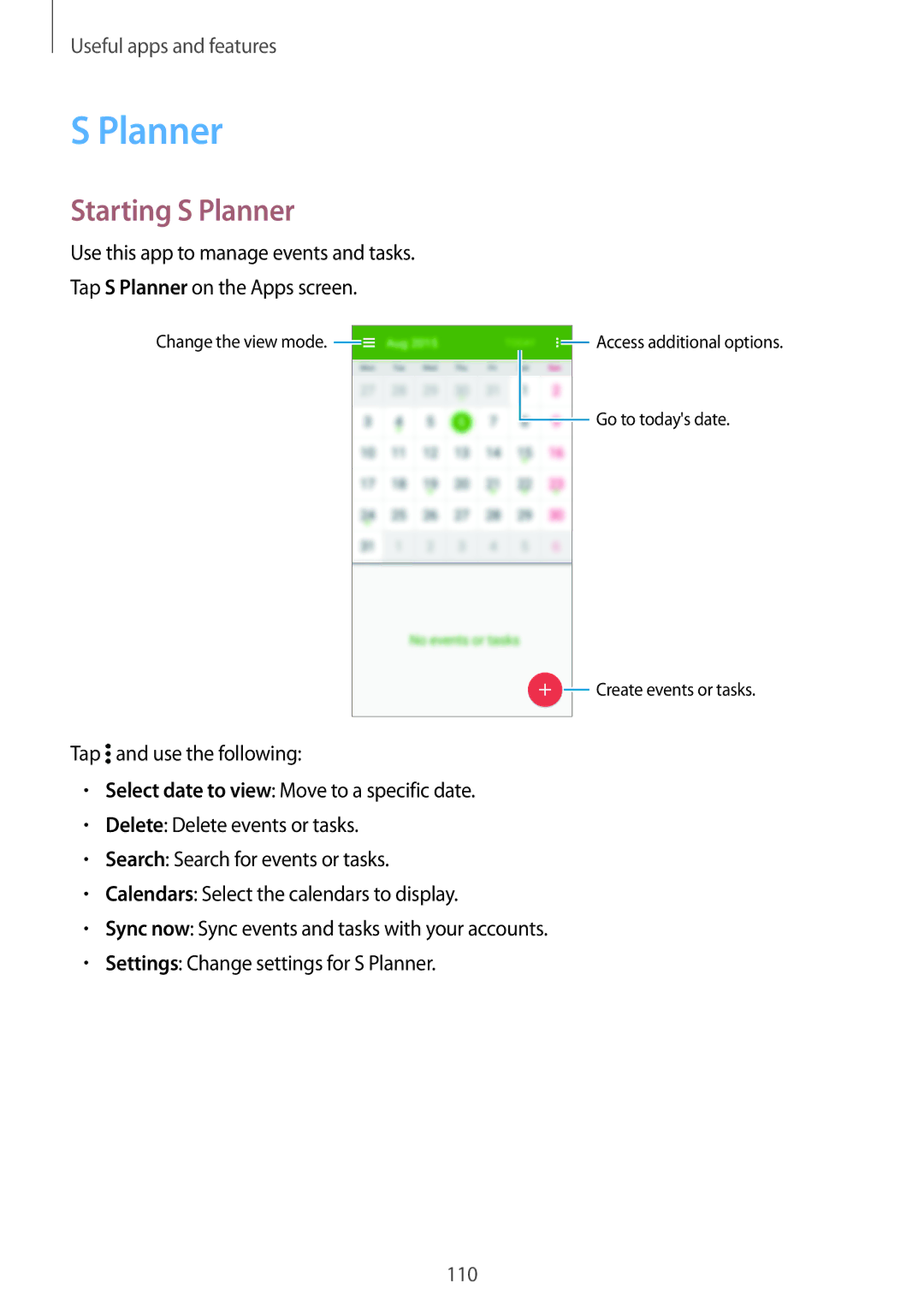 Samsung SM-G800HZDDSER, SM-G800HZKDSER, SM-G800HZDASER, SM-G800HZBDSER, SM-G800HZWASER, SM-G800HZWDSER Starting S Planner 