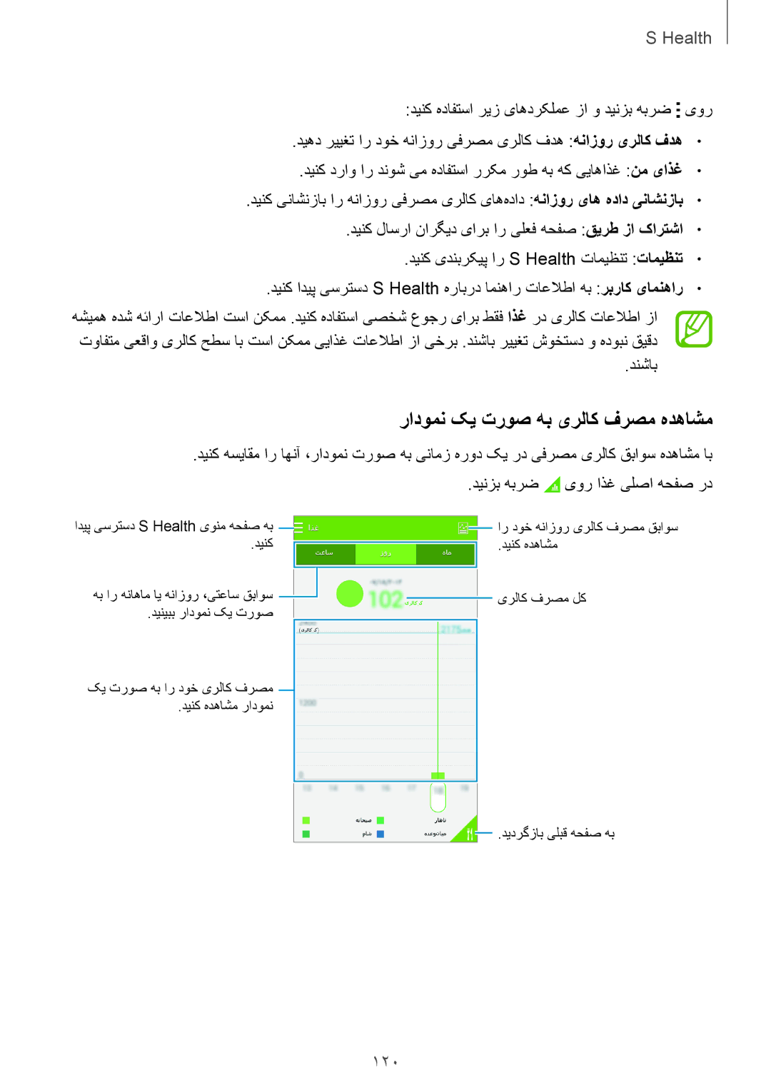 Samsung SM-G800HZWAAFR, SM-G800HZWDXFE, SM-G800HZWDTUN, SM-G800HZWDTHR manual رادومن کی تروص هب یرلاک فرصم هدهاشم, 120 