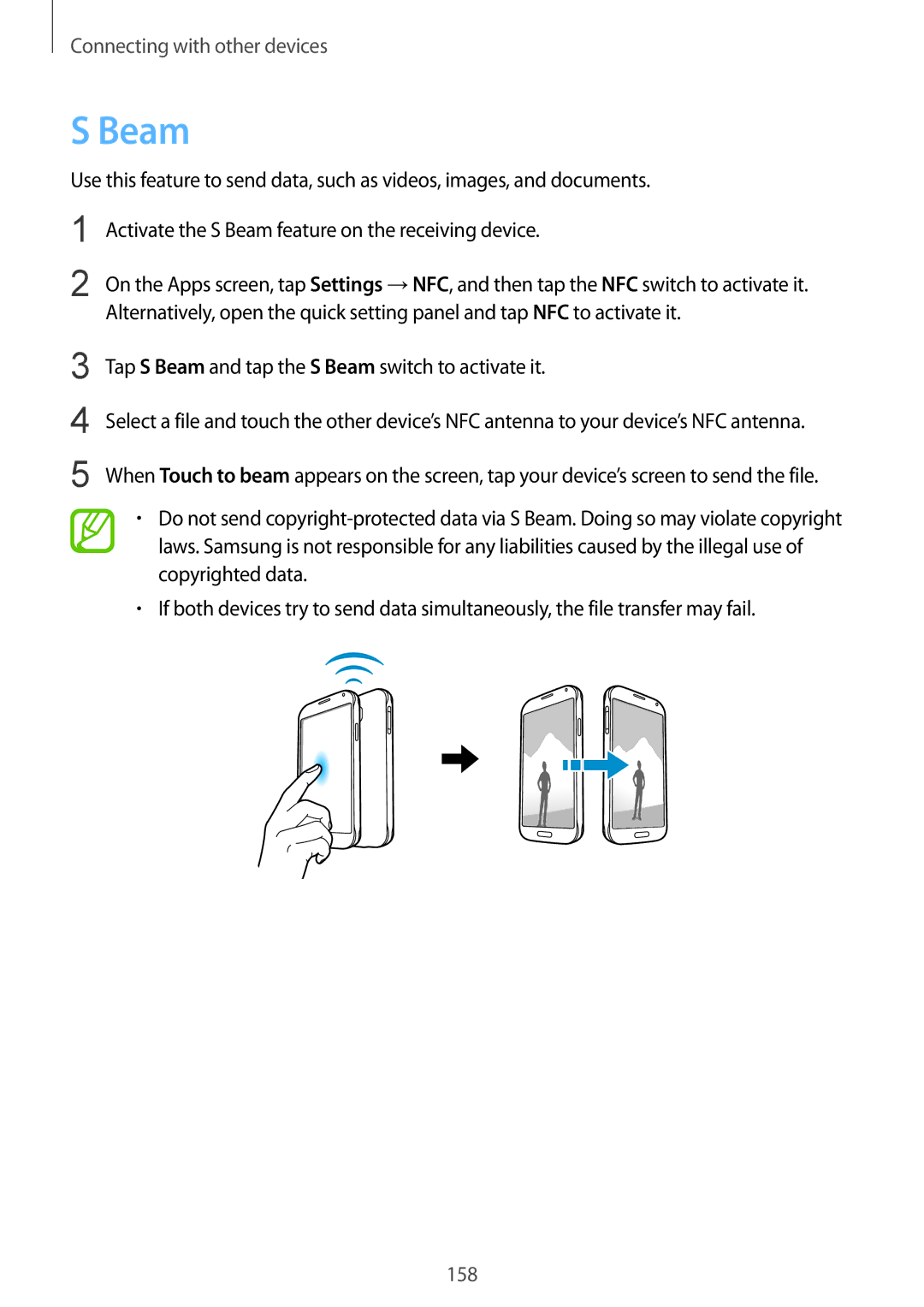 Samsung SM-G850F user manual Tap S Beam and tap the S Beam switch to activate it 