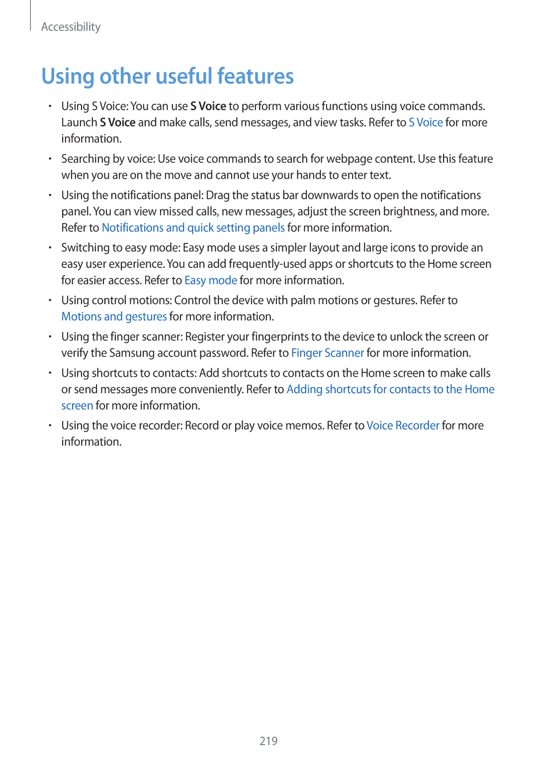 Samsung SM-G850F user manual Using other useful features 