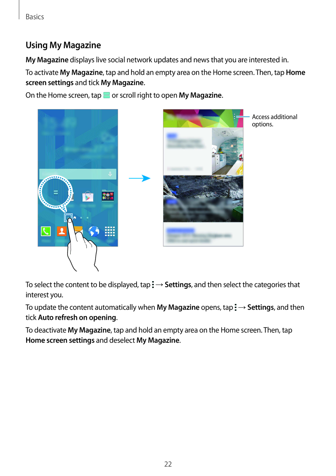 Samsung SM-G850F user manual Using My Magazine 