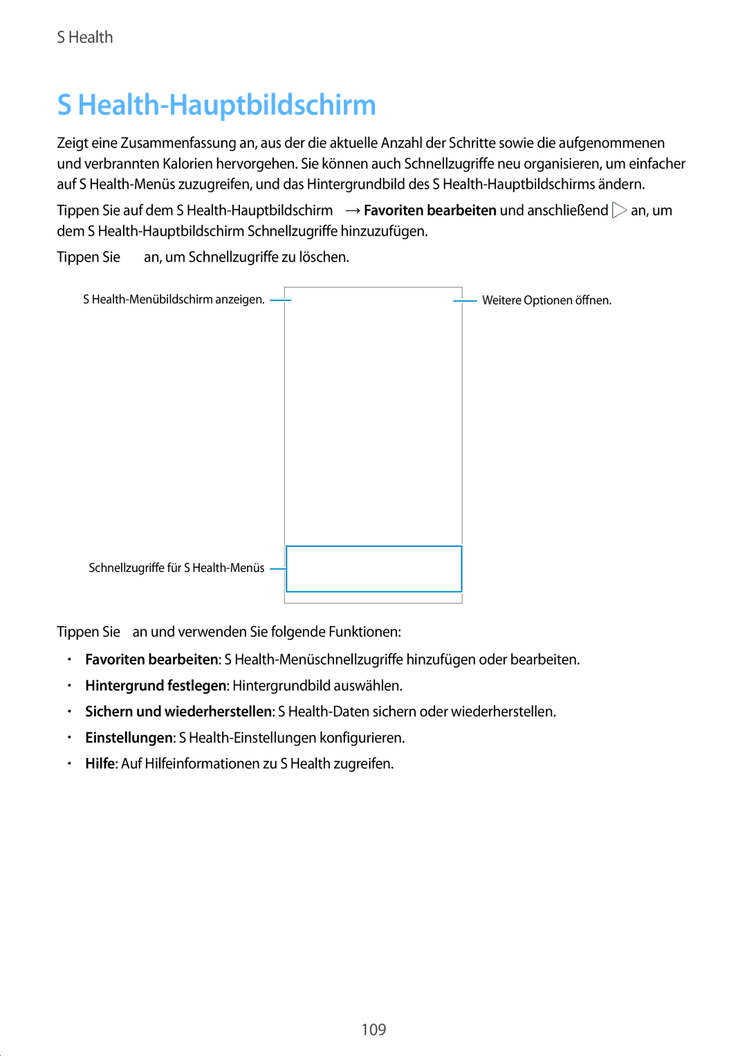 Samsung SM-G850FZWETPH, SM-G850FHSEDBT, SM-G850FHSEVIA, SM-G850FZDEVD2, SM-G850FZWEDBT, SM-G850FZWECOS Health-Hauptbildschirm 