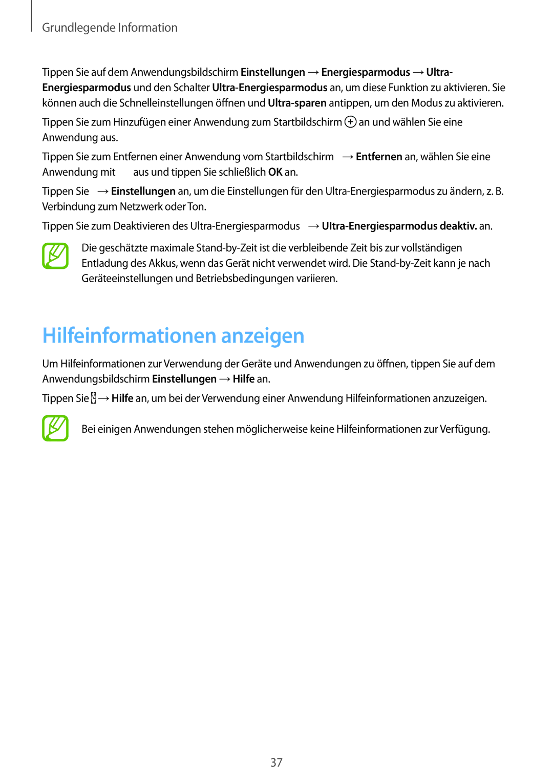 Samsung SM-G850FHSEDTM, SM-G850FHSEDBT, SM-G850FHSEVIA, SM-G850FZDEVD2, SM-G850FZWETPH manual Hilfeinformationen anzeigen 