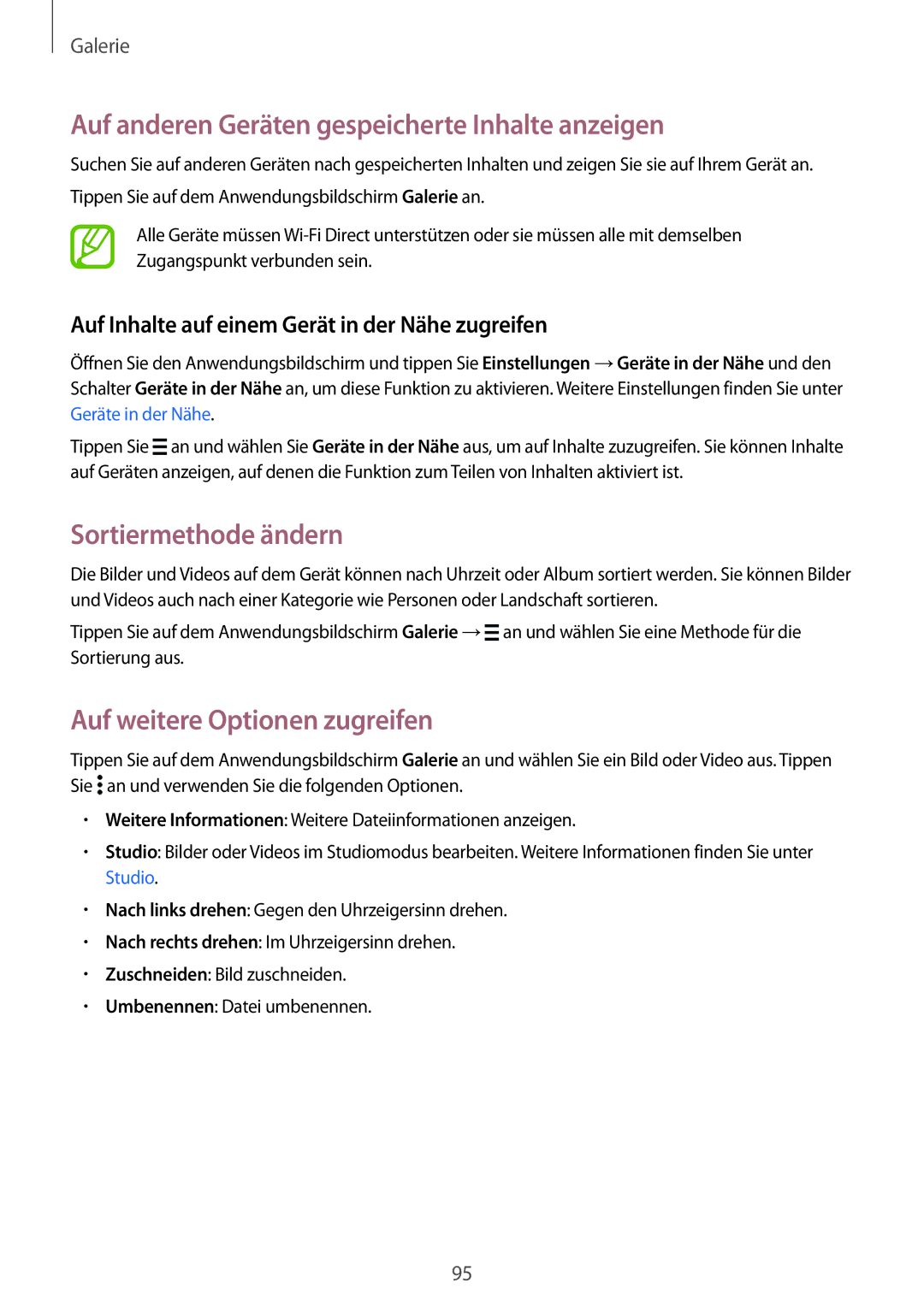 Samsung SM-G850FZWEIDE, SM-G850FHSEDBT manual Auf anderen Geräten gespeicherte Inhalte anzeigen, Sortiermethode ändern 