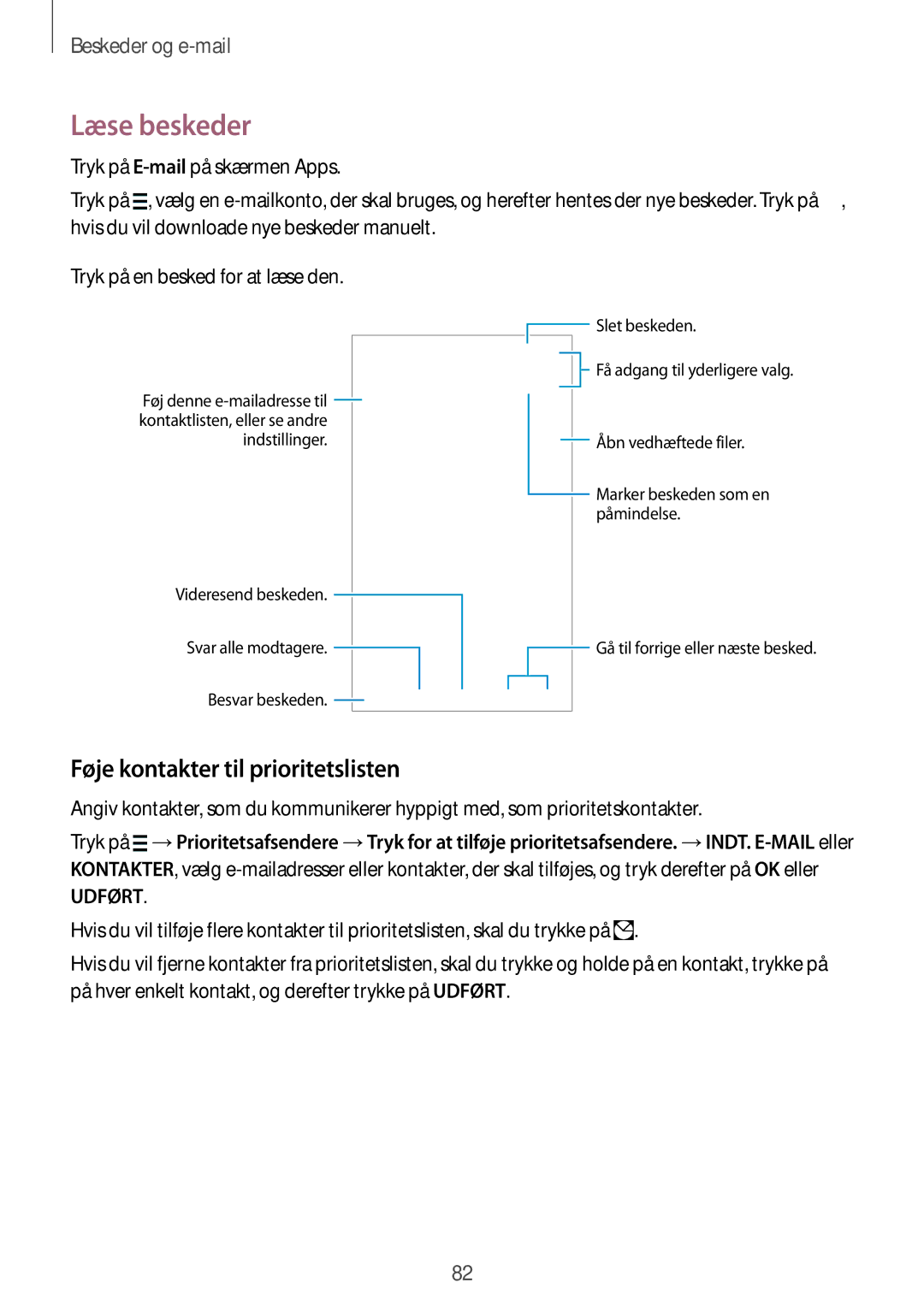 Samsung SM-G850FZDEVDS, SM-G850FZBENEE, SM-G850FZKENEE, SM-G850FZDENEE, SM-G850FZWENEE, SM-G850FHSETEN Læse beskeder, Udført 