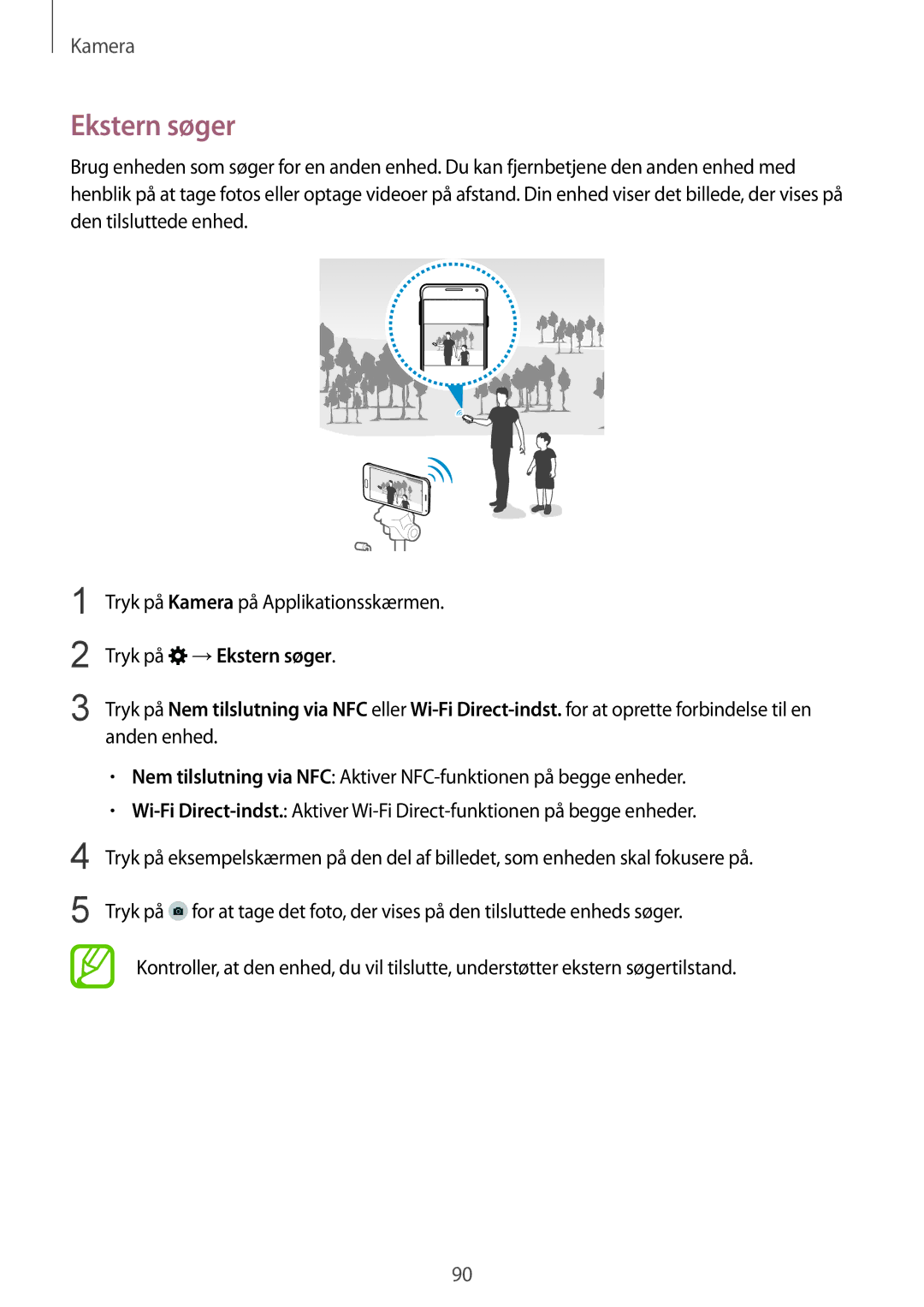 Samsung SM-G850FZDEHTS, SM-G850FZBENEE, SM-G850FZKENEE, SM-G850FZDENEE, SM-G850FZWENEE, SM-G850FHSETEN manual Ekstern søger 