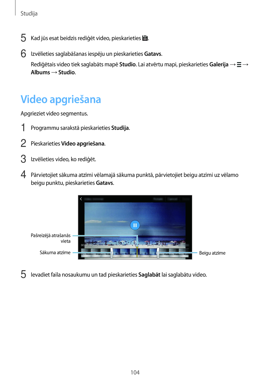 Samsung SM-G850FZKESEB, SM-G850FZDESEB, SM-G850FZWESEB, SM-G850FHSESEB, SM-G850FZBESEB Pieskarieties Video apgriešana 