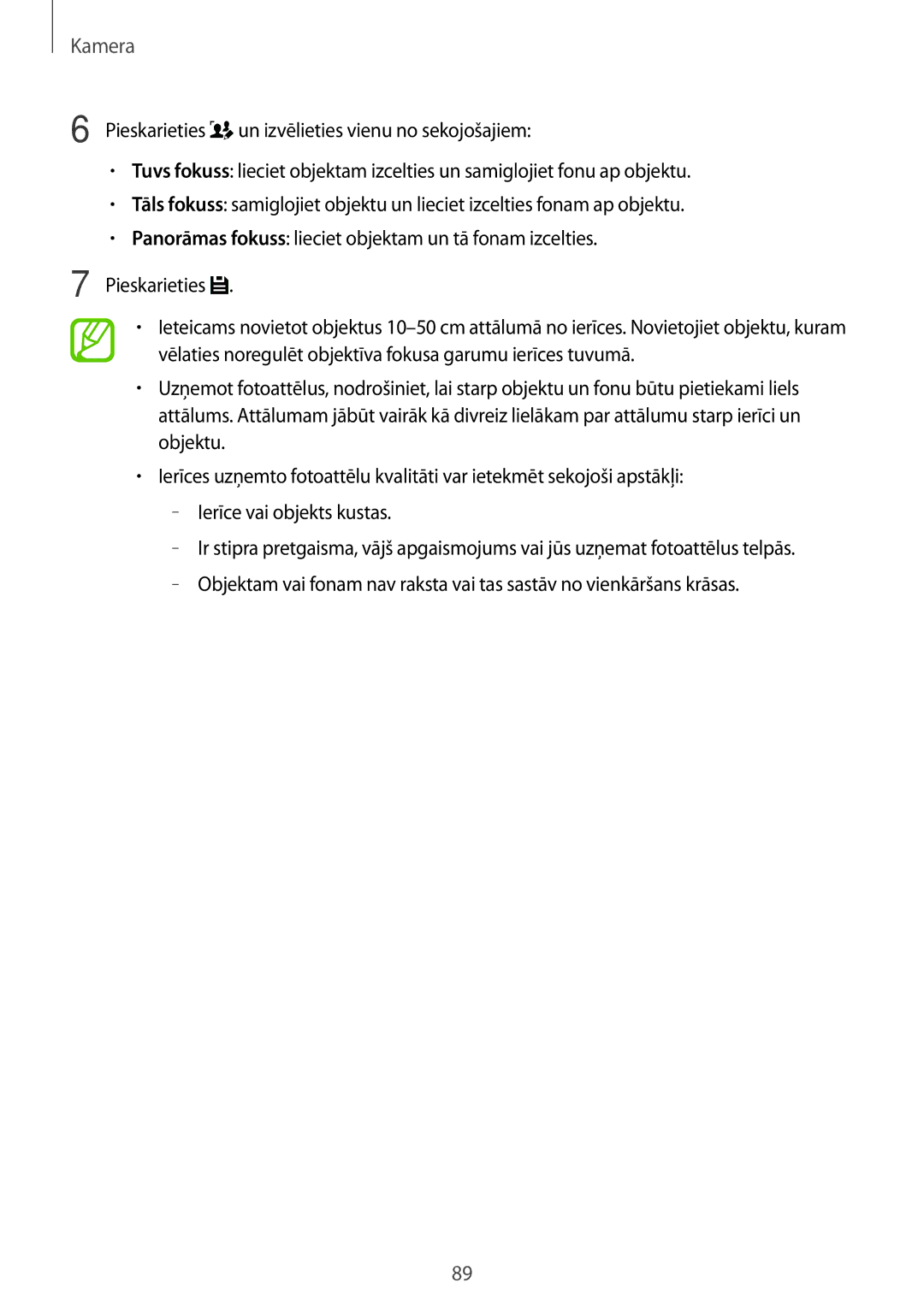 Samsung SM-G850FZKESEB, SM-G850FZDESEB, SM-G850FZWESEB, SM-G850FHSESEB, SM-G850FZBESEB manual Kamera 