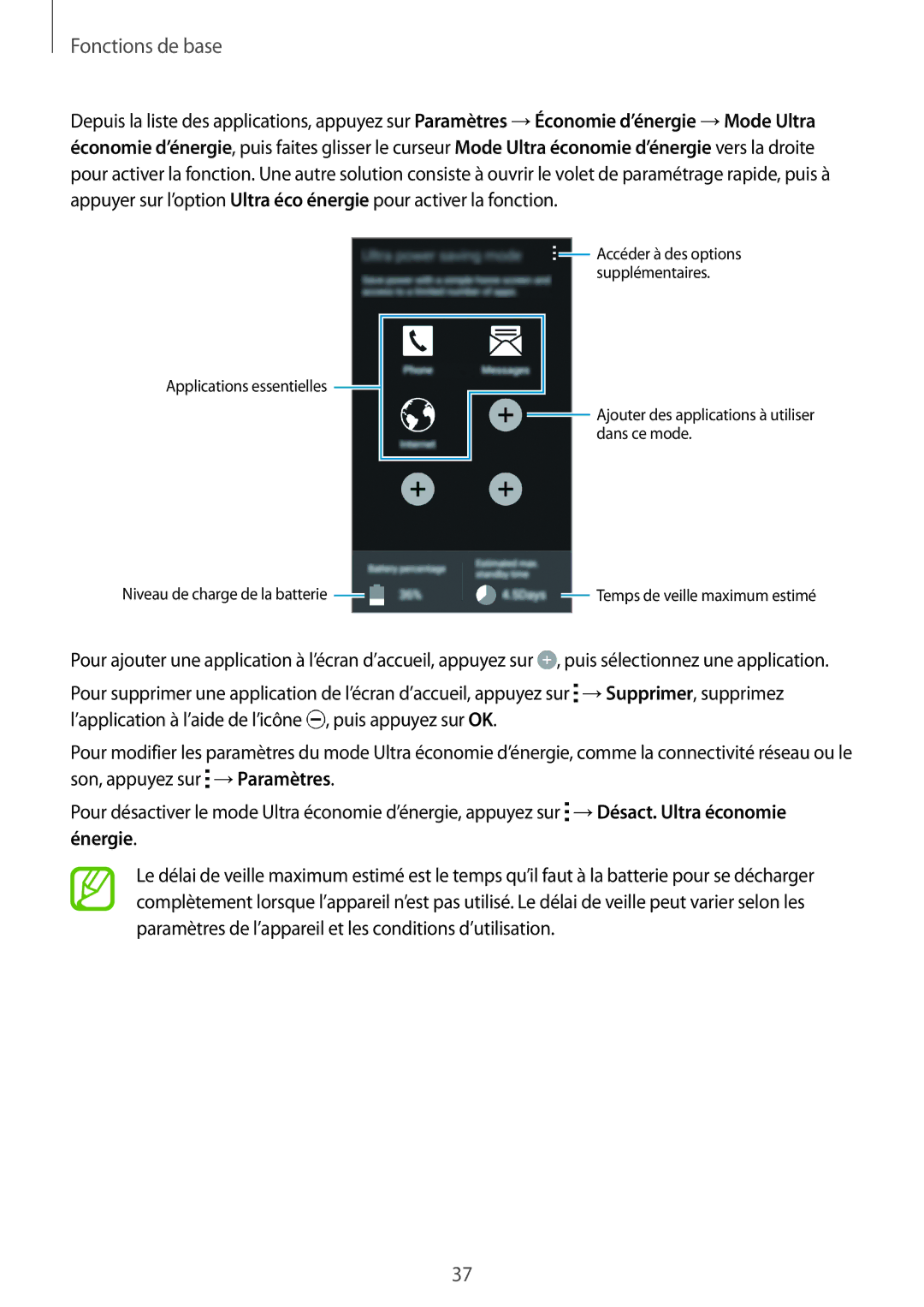 Samsung SM-G850FHSEBOG, SM-G850FZKEXEF, SM-G850FZDESFR, SM-G850FHSEXEF manual Ajouter des applications à utiliser dans ce mode 